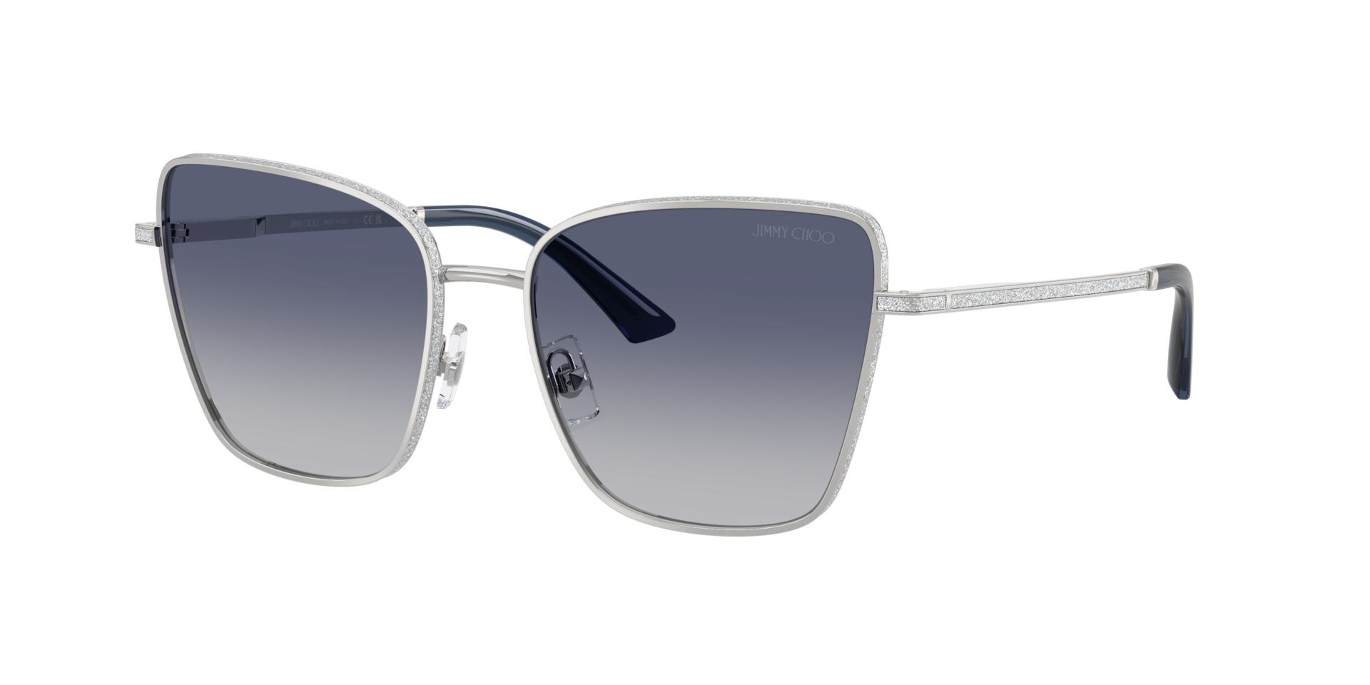 Jimmy Choo Woman Sunglass JC4023J -  Frame color: Silver, Lens color: Gradient Blue