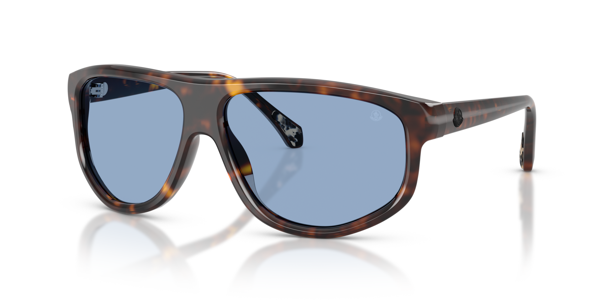 Moncler ICEBORNE XL (62 - 14) with Blue lenses and Tortoise frame