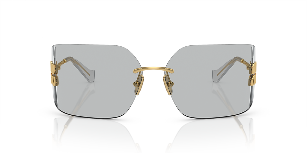 M♡ Miu Miu MU 54YS L (80 - 14) with Grey lenses and Gold frame