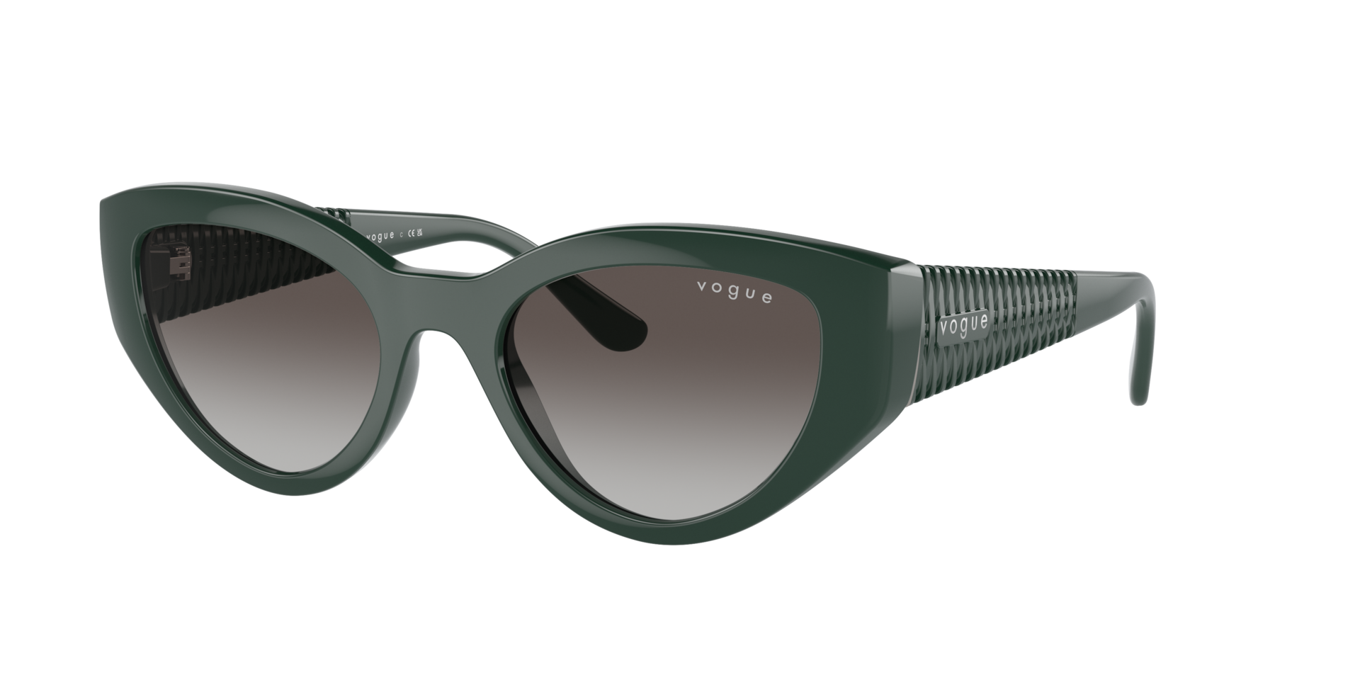 Vogue Eyewear Woman Sunglass VO5566S - Frame color: Full Dark Green, Lens color: Grey Gradient Black