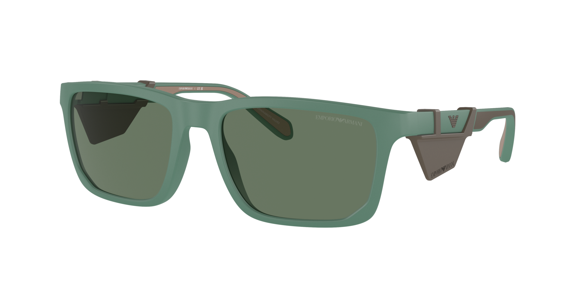 Emporio Armani Man Sunglass EA4219 -  Frame color: Matte Alpine Green, Lens color: Dark Green