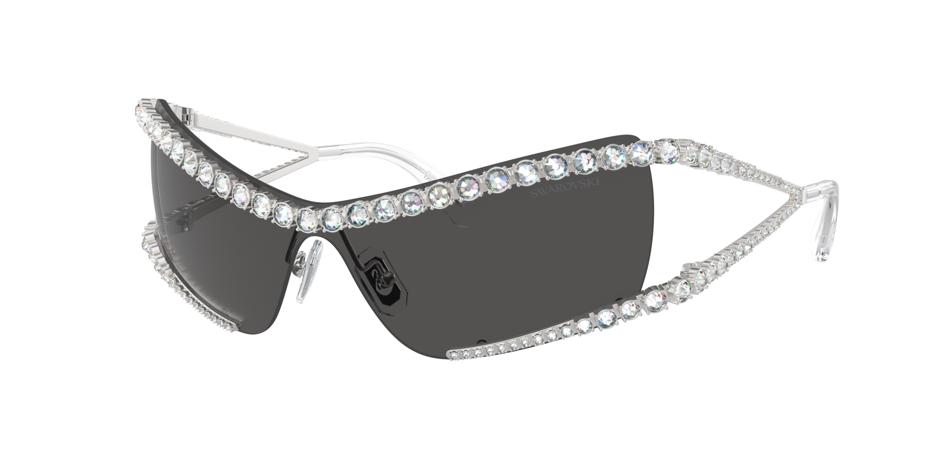 Swarovski Women's Silver/Grey Sk7022 400187 Woman Sunglasses Metal Geometric Normal - Image 2
