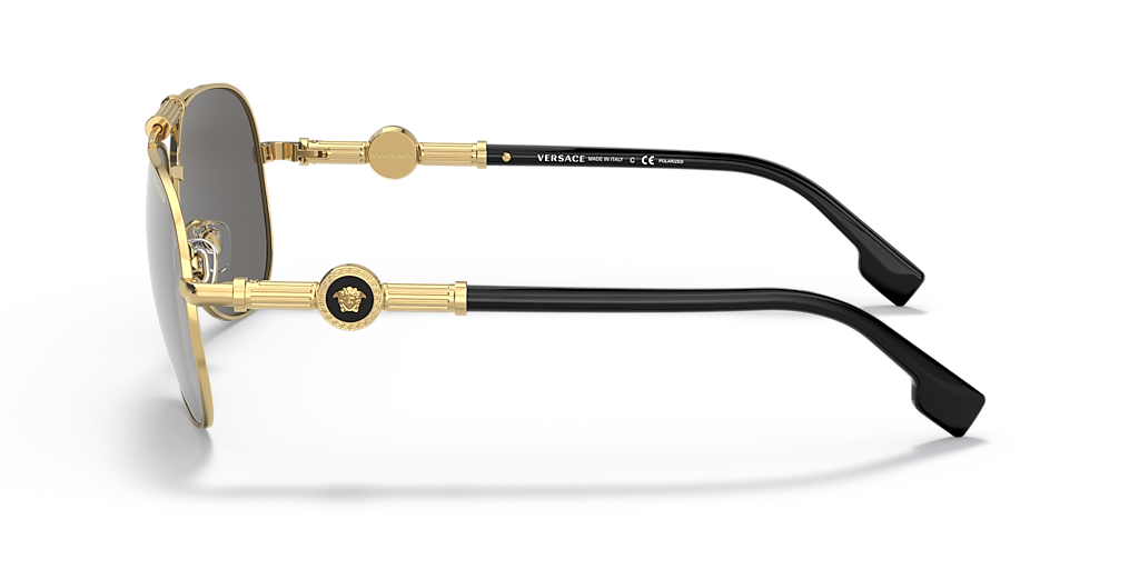 Versace VE2236 XL (59 - 14) with Grey lenses and Gold frame