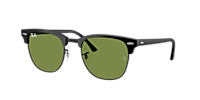 Ray-Ban Clubmaster Classic L (51 - 21) with Green lenses and Black