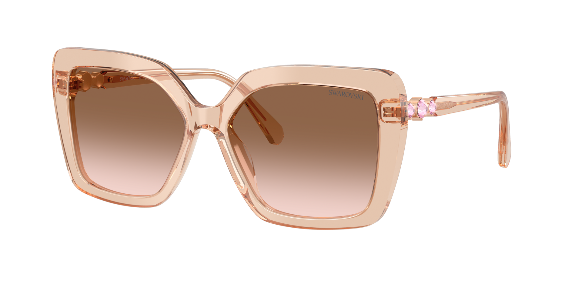 Swarovski Brown Sk6049 106313 Woman Sunglasses Acetate Butterfly Normal Nuanced - Image 2