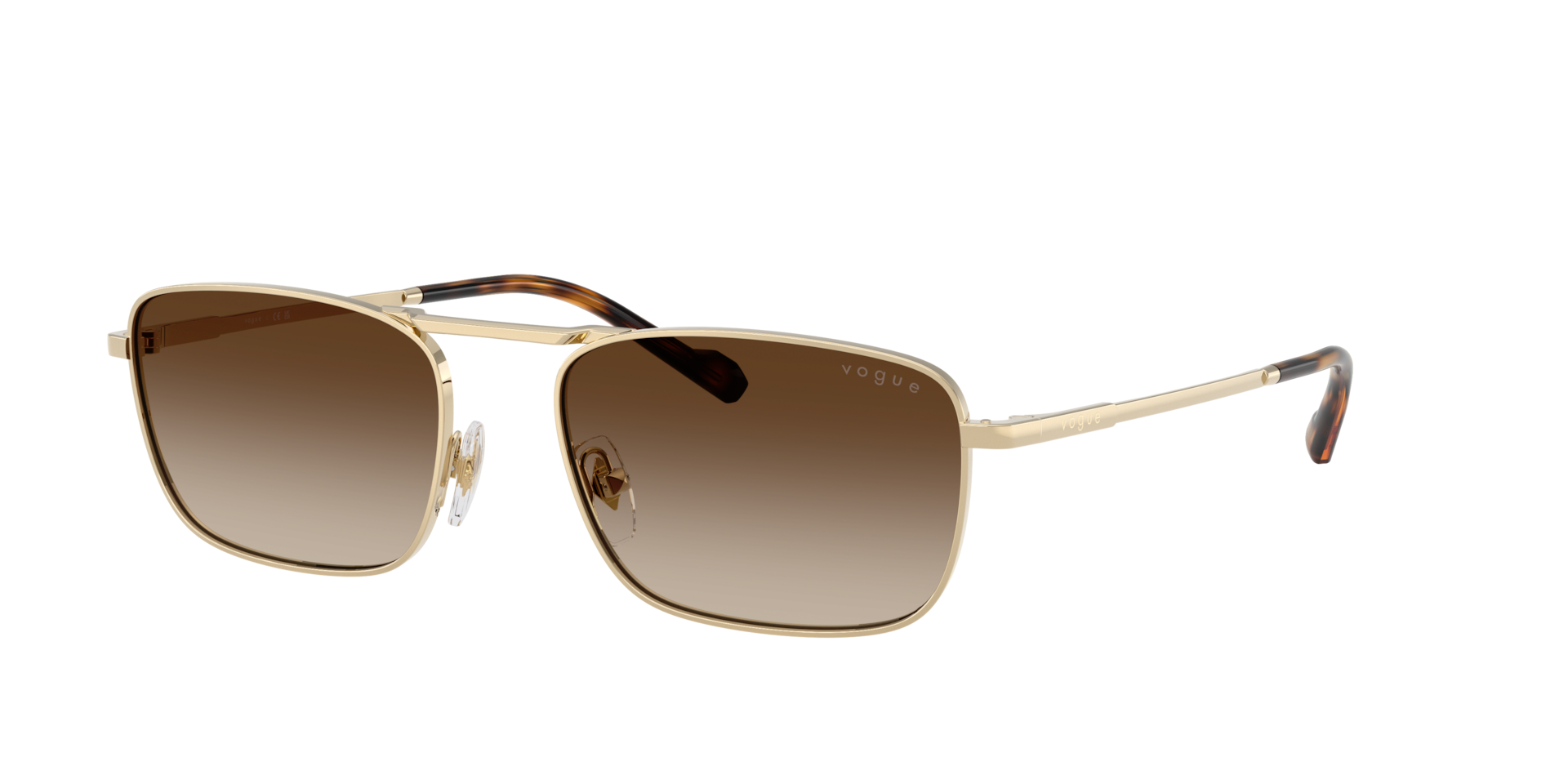 Vogue Eyewear Gold/Brown Vo4346s 848/13 Man Sunglasses Metal Pillow Normal Nuanced - Image 2