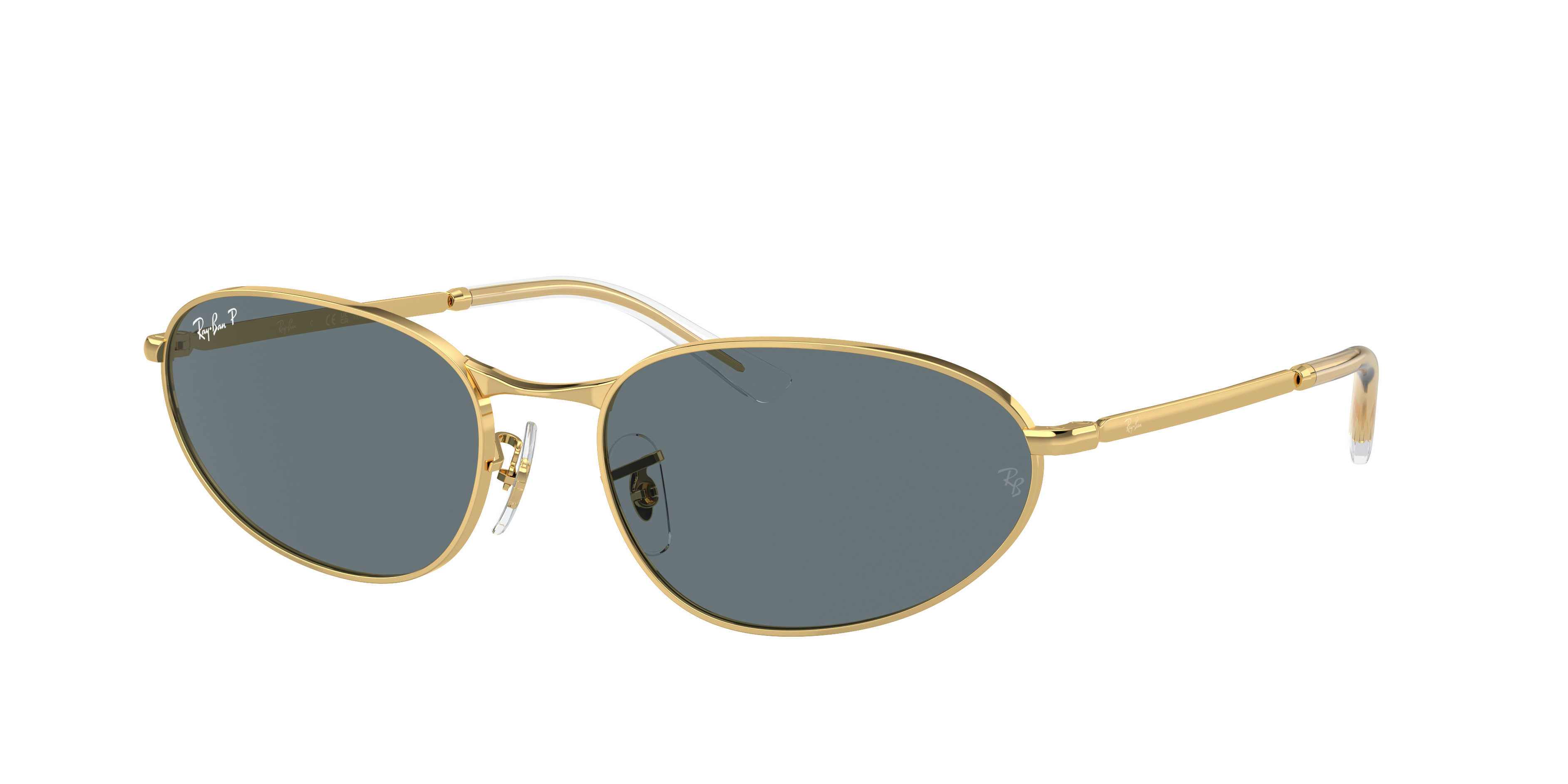 Ray-Ban Unisex Sunglass RB3734 -  Frame color: Arista Gold, Lens color: Dark Blue Polarized