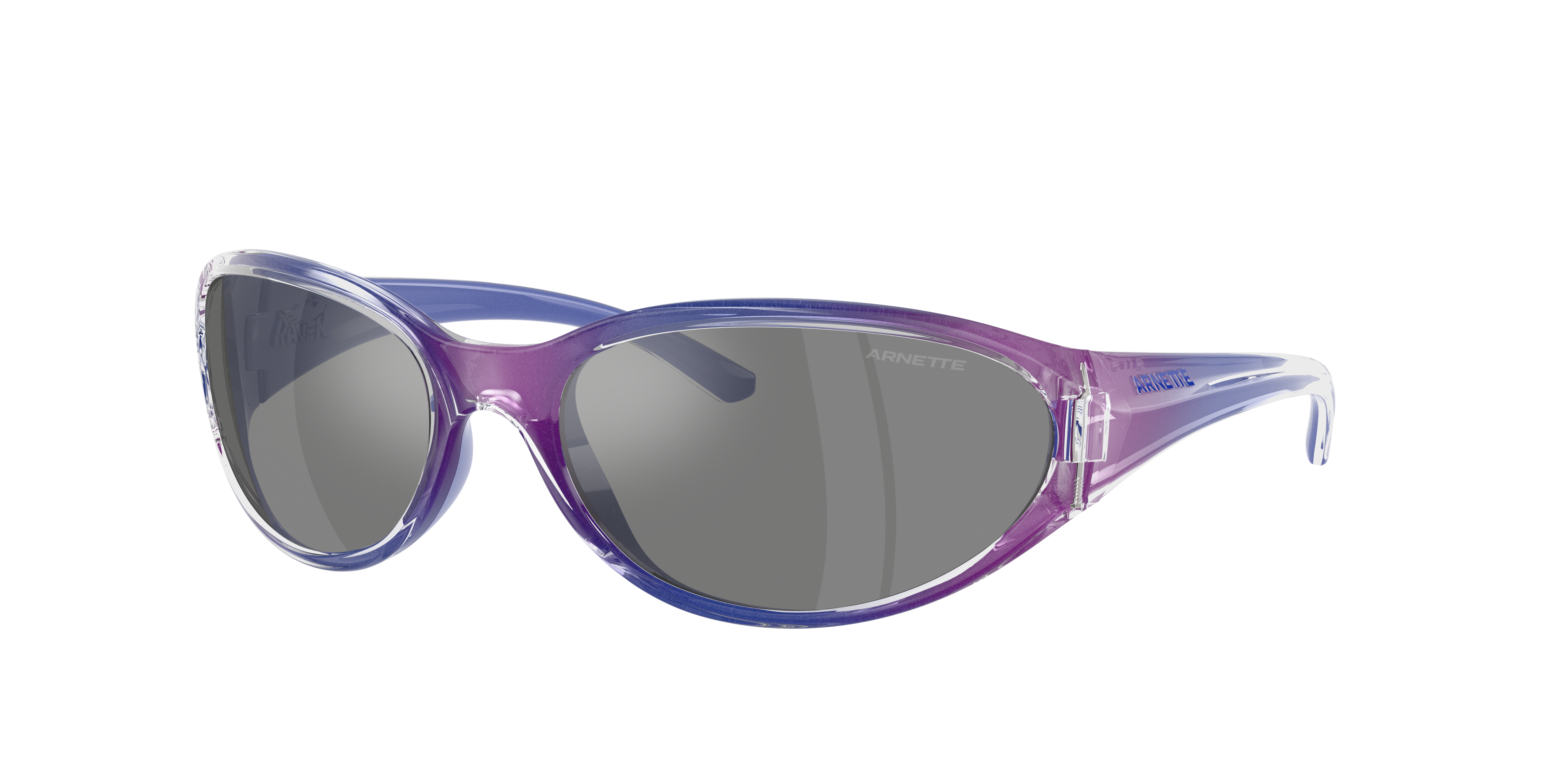 Arnette Man Sunglass Raven -  Frame color: Flashcoat Purple, Lens color: Grey Mirror Silver