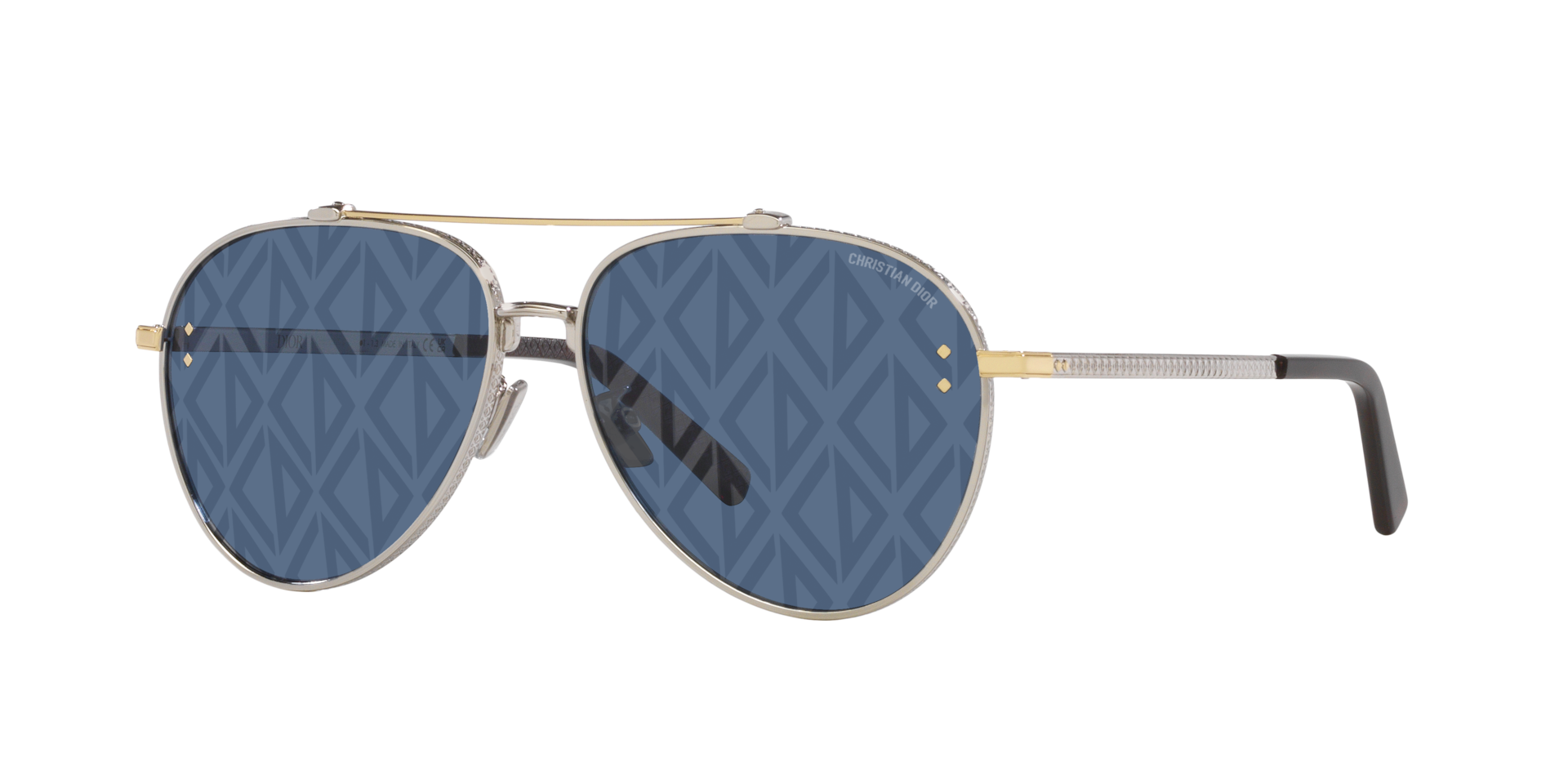 DIOR Man Sunglass CDdiamonda1U -  Frame color: Grey, Lens color: Blue
