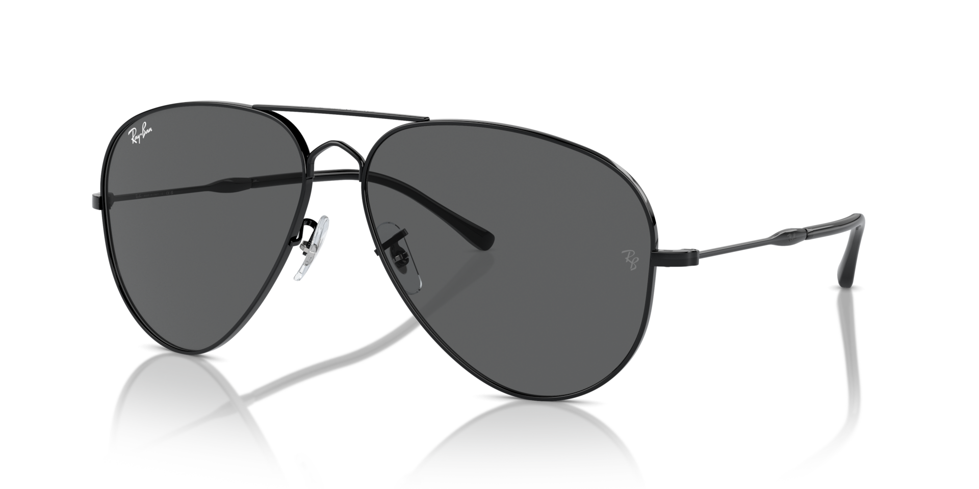 Ray-Ban Old Aviator XXL (62 - 14) with Grey lenses and Black frame