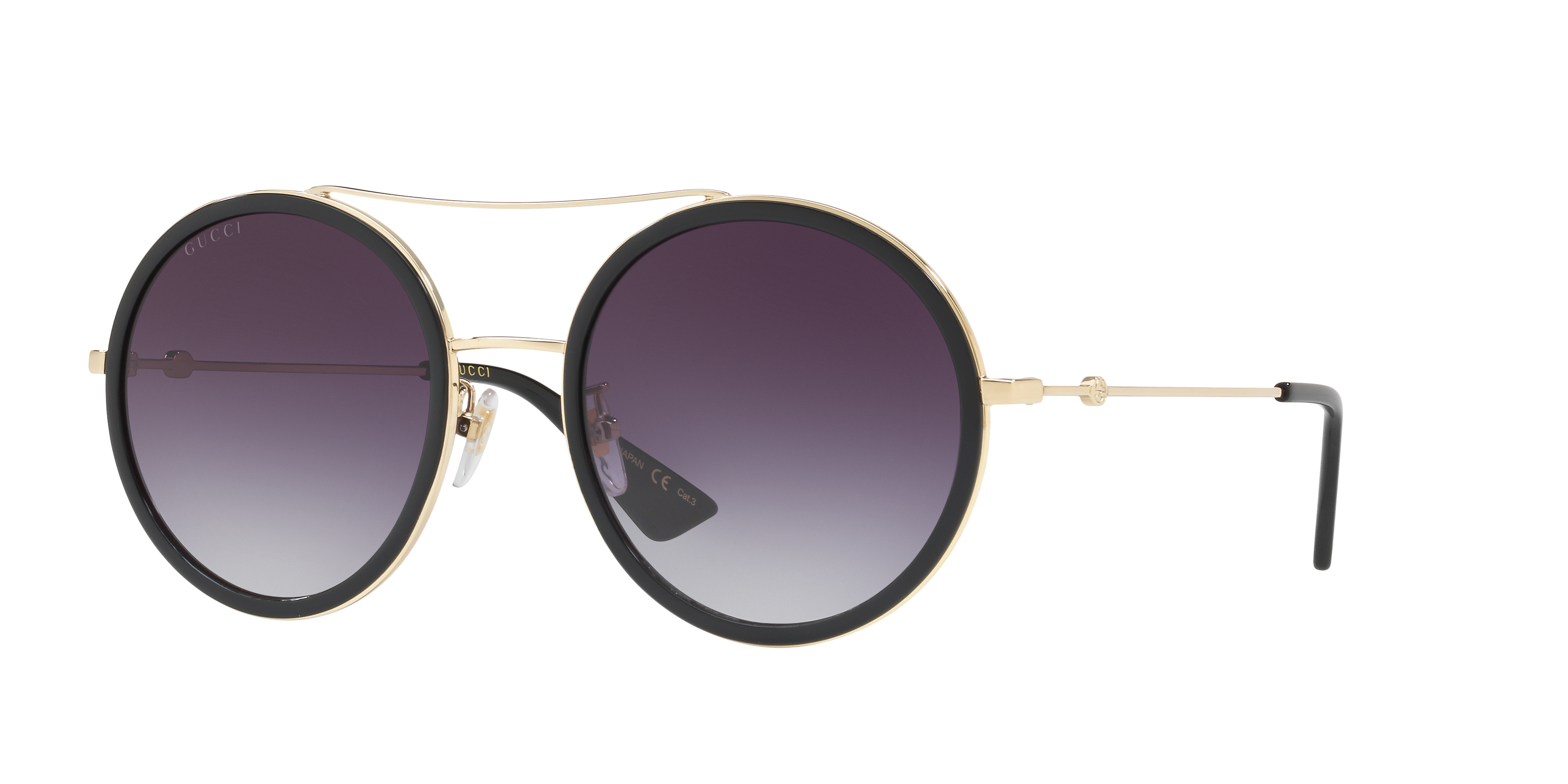 Gucci GG0061S XXS (56 - 22) with Grey lenses and Gold frame