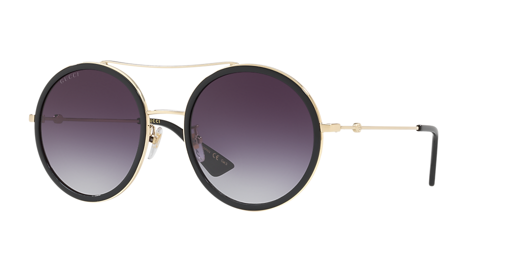 Gucci GG0061S XXS (56 - 22) with Grey lenses and Gold frame