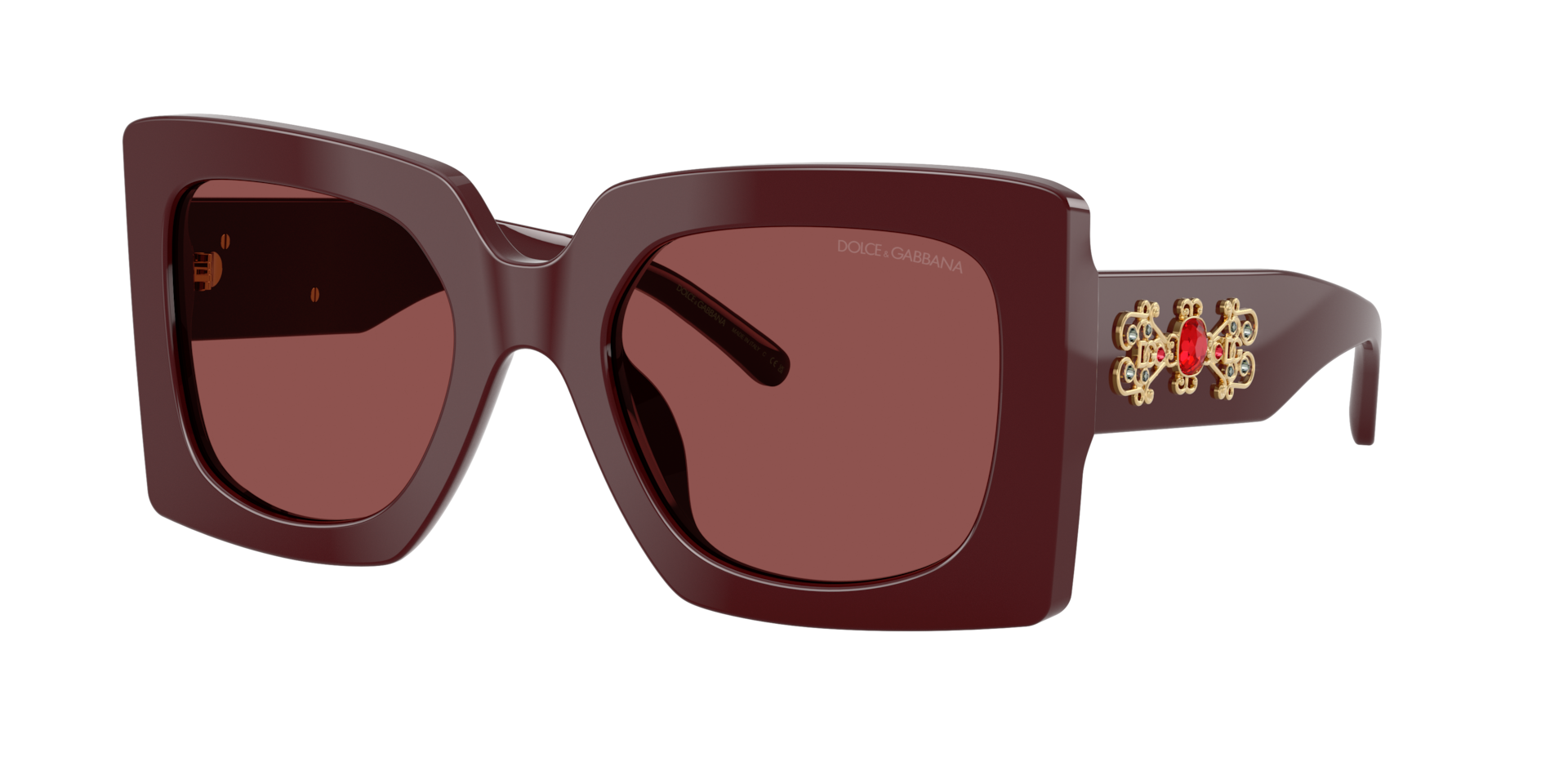 Dolce&Gabbana Frau Sunglass DG4525B - Rahmenfarbe: Bordeaux, Linsenfarbe: Dunkelviolett
