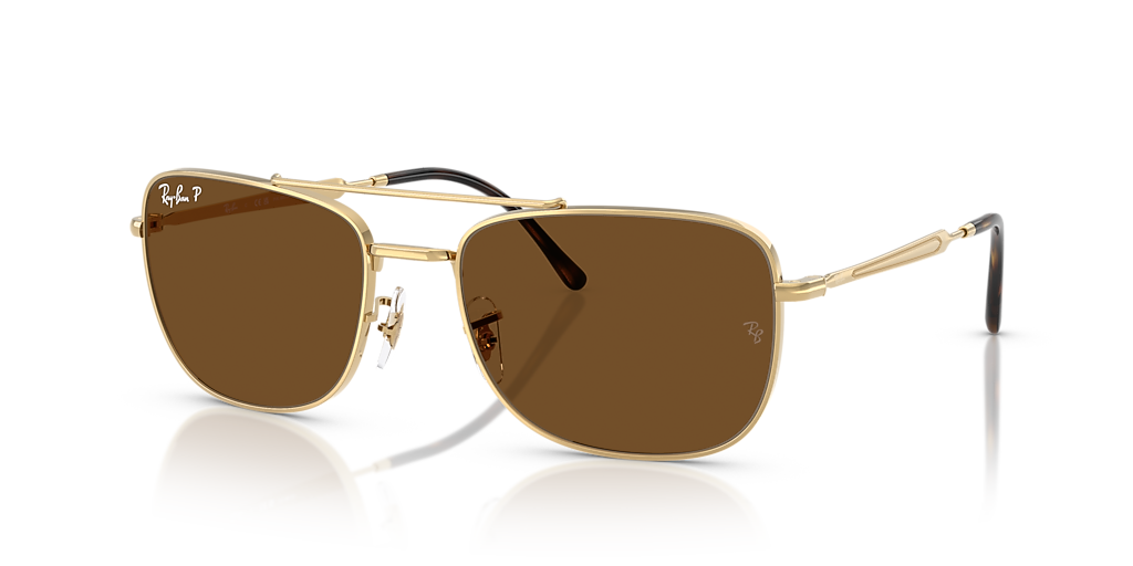 Ray-Ban RB3755 XXL (62 - 19) with Brown lenses and Gold frame