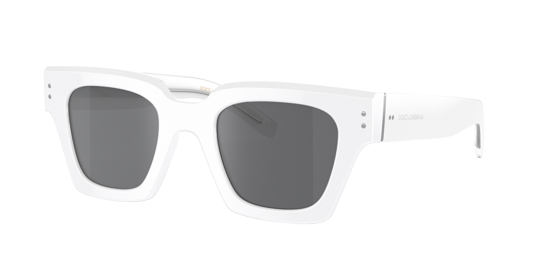 DolceGabbana Homme Sunglass DG4413 - Couleur du Monture Blanc Couleur de Lentille Noir effet miroir gris 142 €