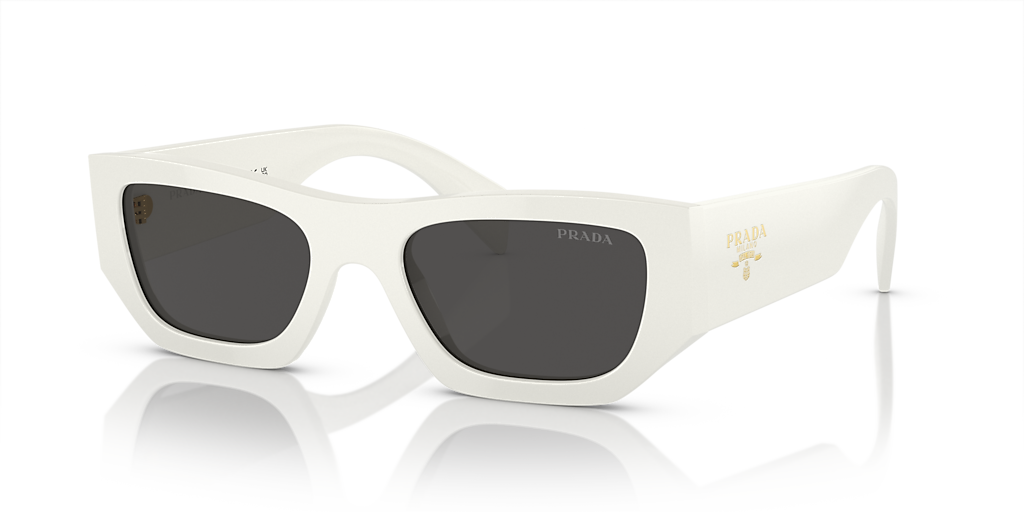 Prada PR A01S M (53 - 20) with Grey lenses and White frame