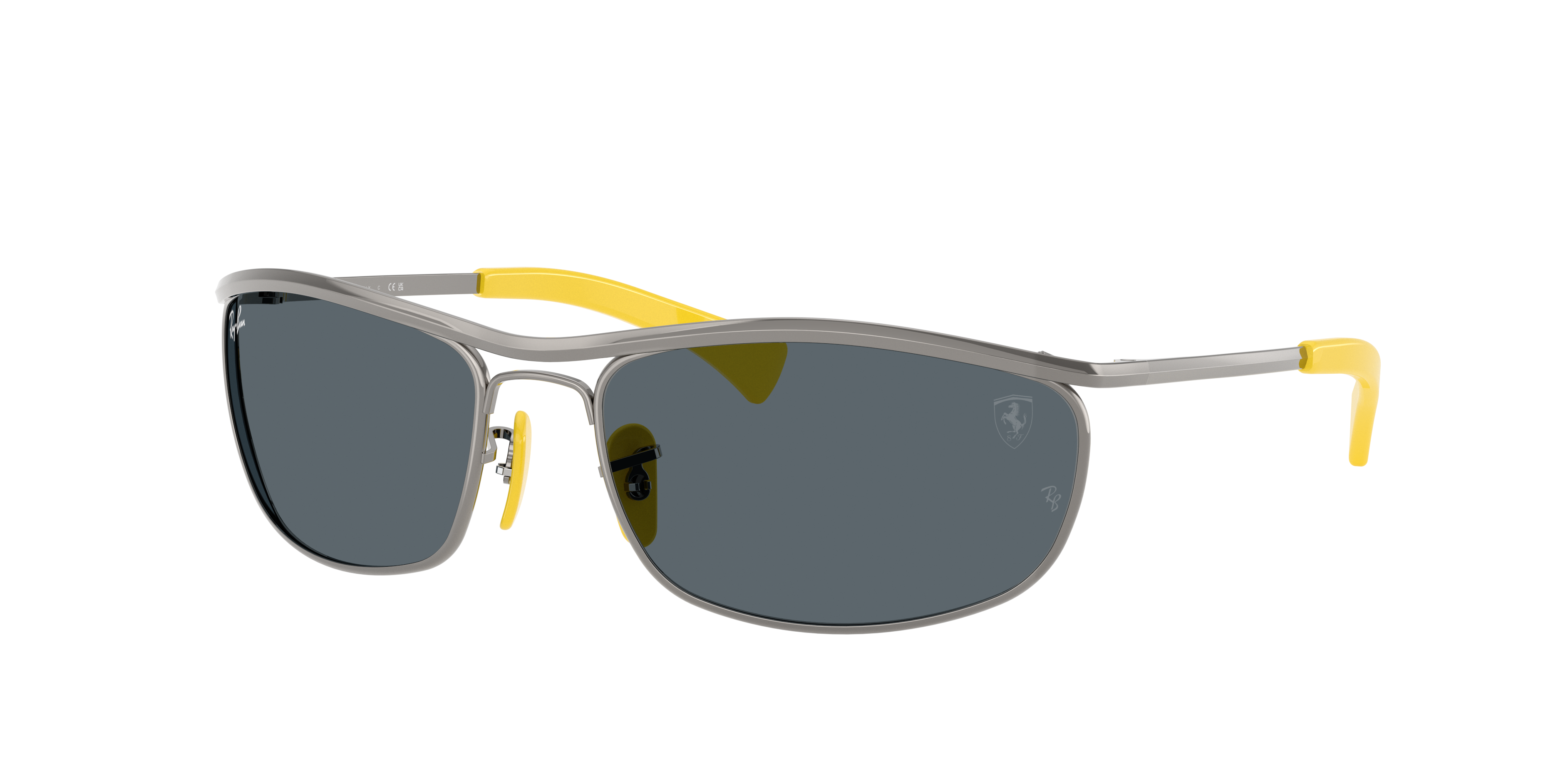 Ray-Ban Unisex Sunglass RB3819M Scuderia Ferrari Collection -  Frame color: Gunmetal, Lens color: Blue