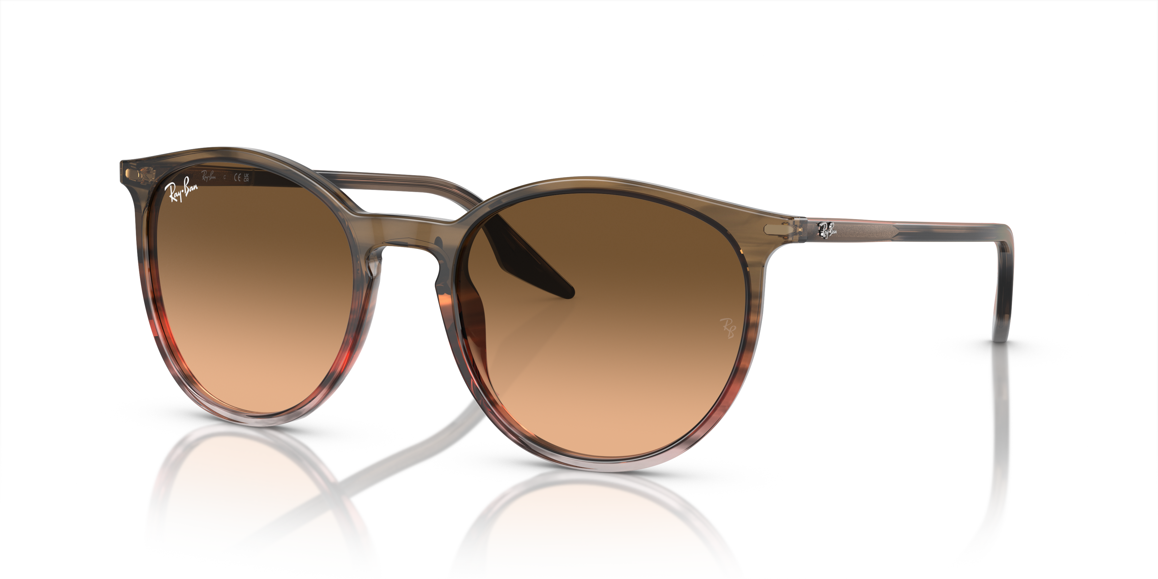 Ray-Ban RB2204 S (51 - 20) with Pink lenses and Brown frame