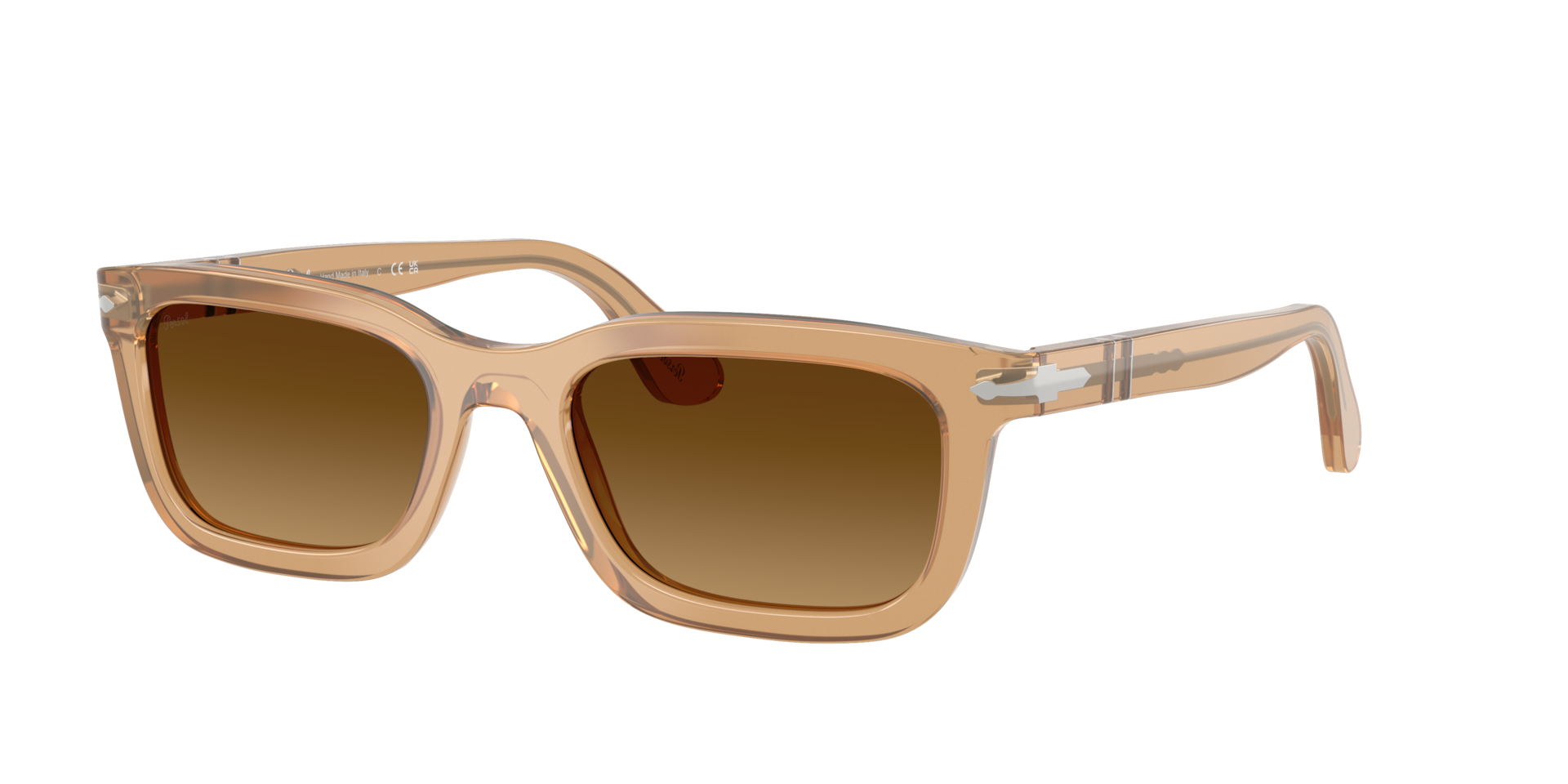 Persol Unisex Brown Po3396s 116985 Sunglasses Acetate Squared Normal Nuanced - Image 3
