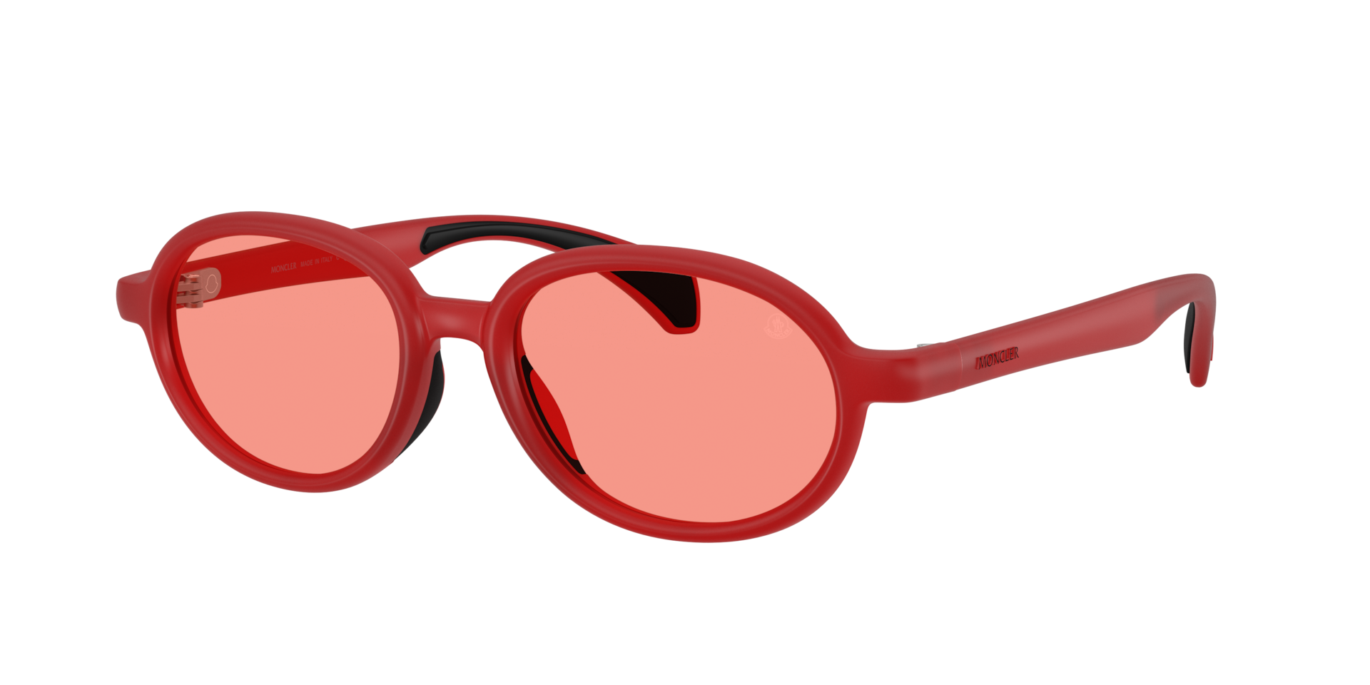 Moncler Unisex Rosa Sunglass Me8006 Caprice - Color Del Marco: Rojo Lechoso Mate, Color De La Lente: