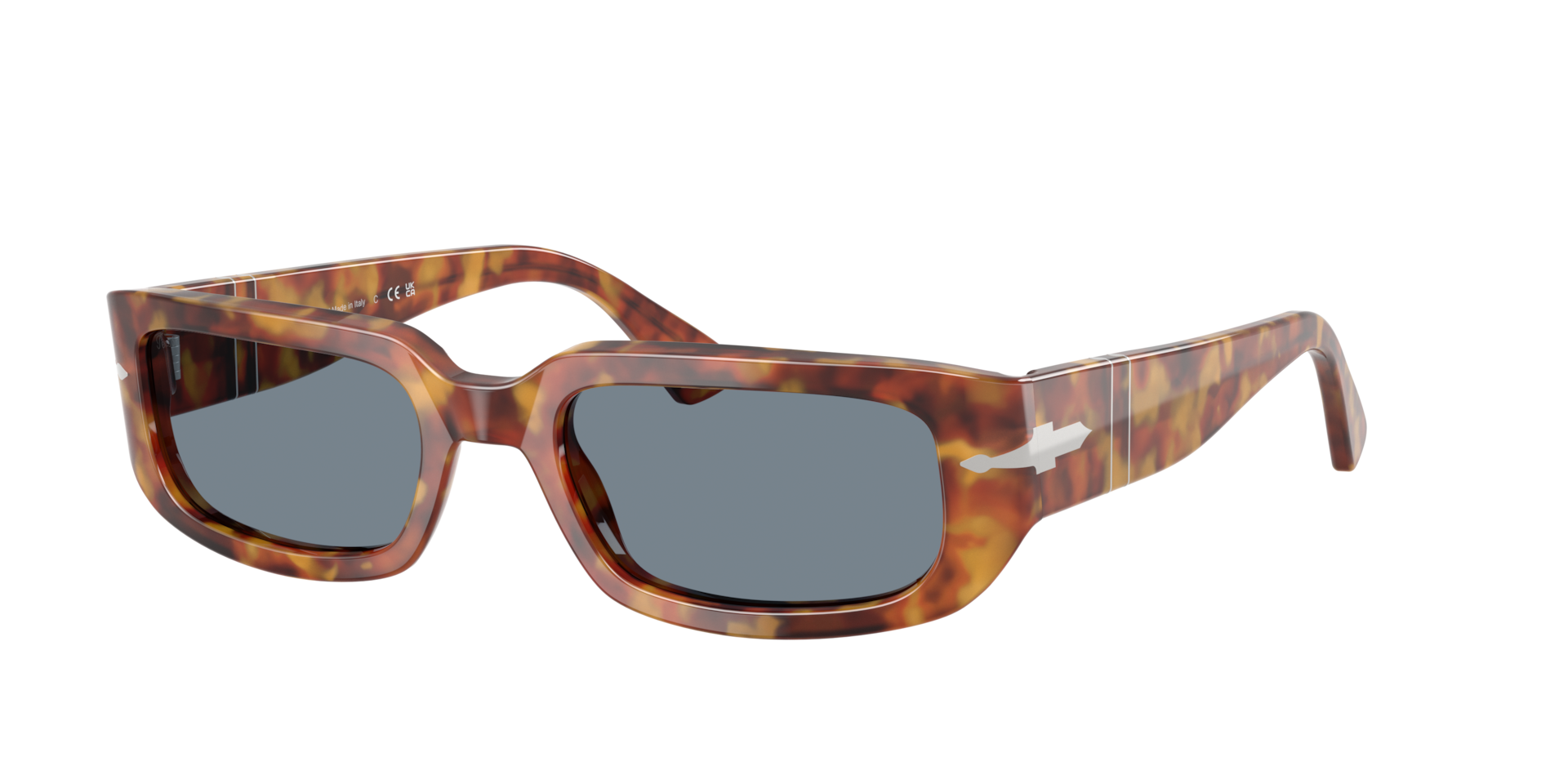 Persol Unisex Sunglass PO3385S - Mel -  Frame color: Brown Tortoise, Lens color: Light Blue