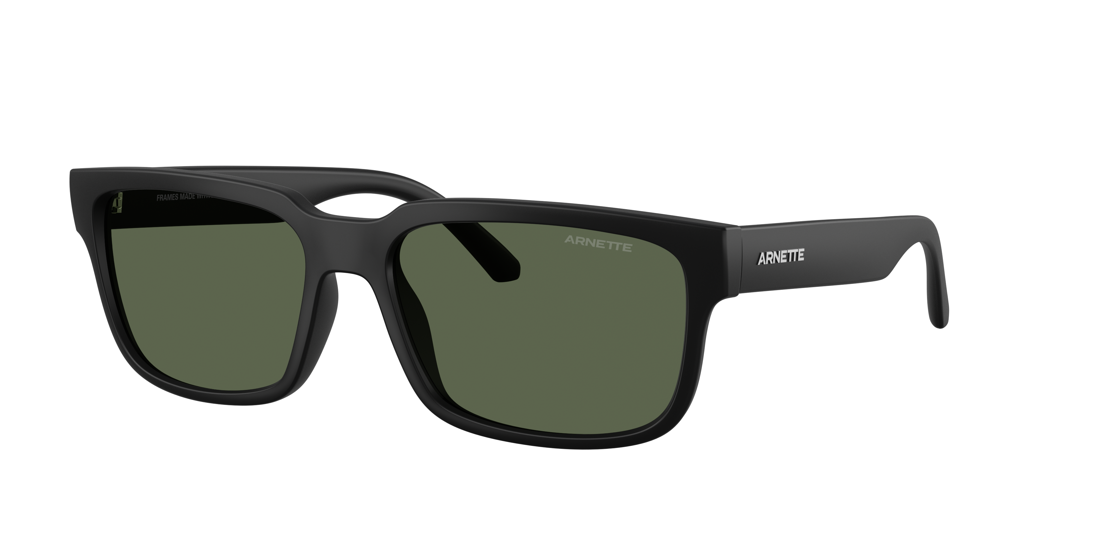 Arnette Man Sunglass Twister -  Frame color: Matte Black, Lens color: Dark Green Polarized