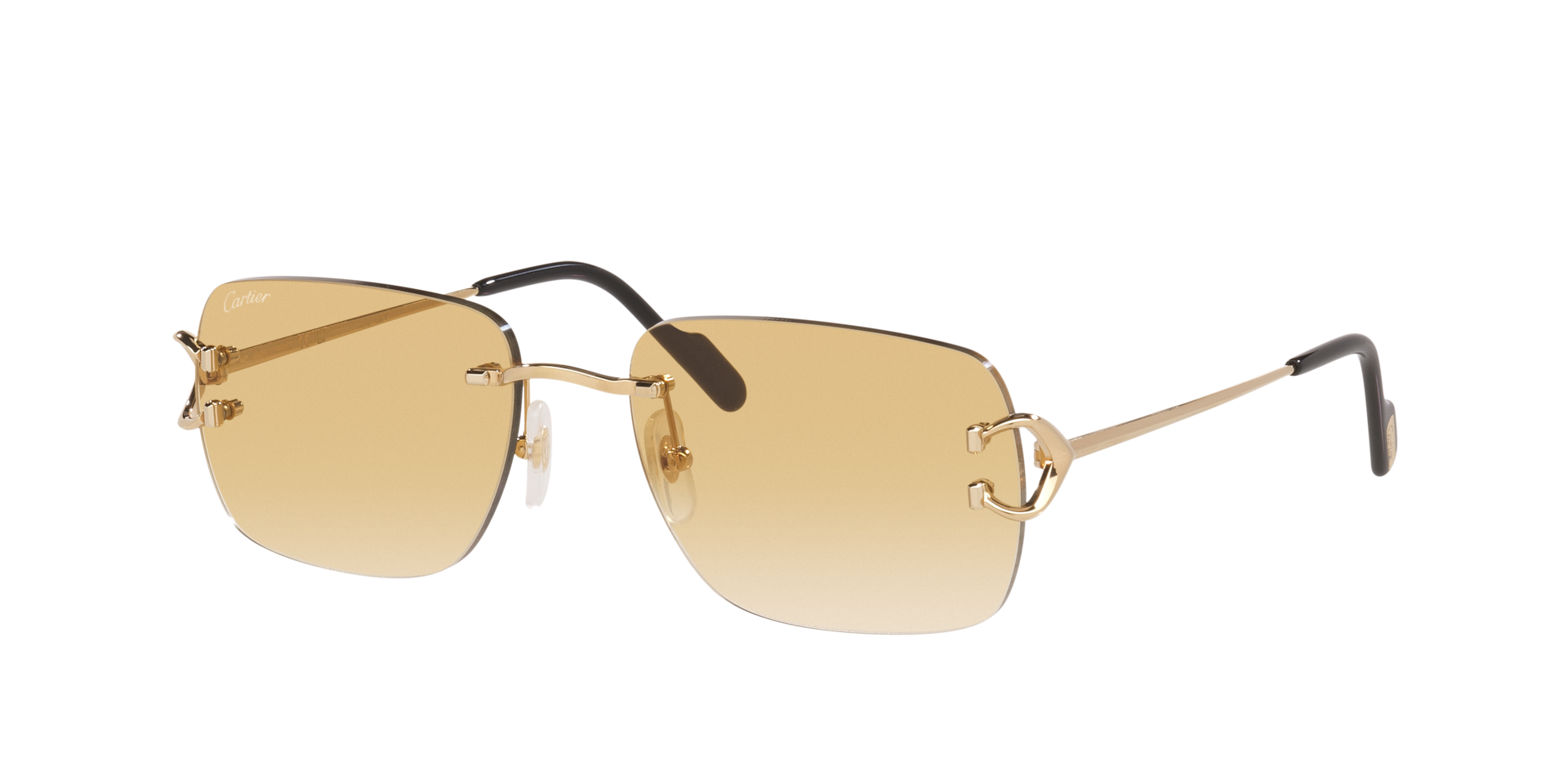 Cartier Homme Sunglass CT0330S - Couleur du Monture: Or, Couleur de Lentille: Jaune