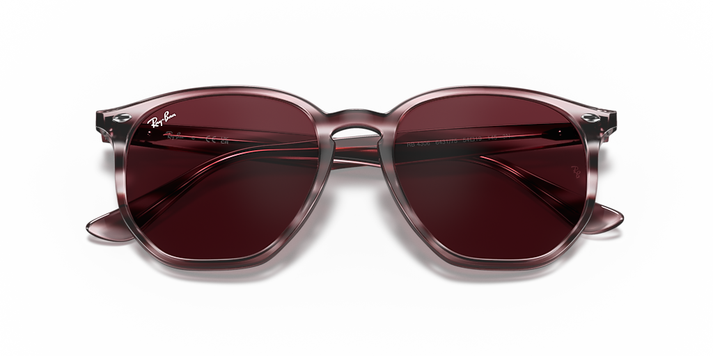 Ray-Ban RB4306 L (54 - 19) with Violet lenses and Red frame
