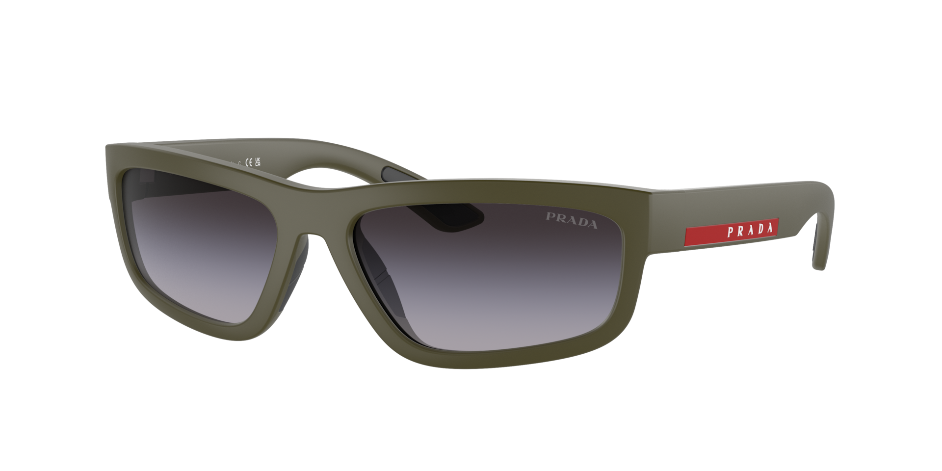 Prada Linea Rossa Man Sunglass PS 05ZS -  Frame color: Green Military Matte, Lens color: Grey Gradient