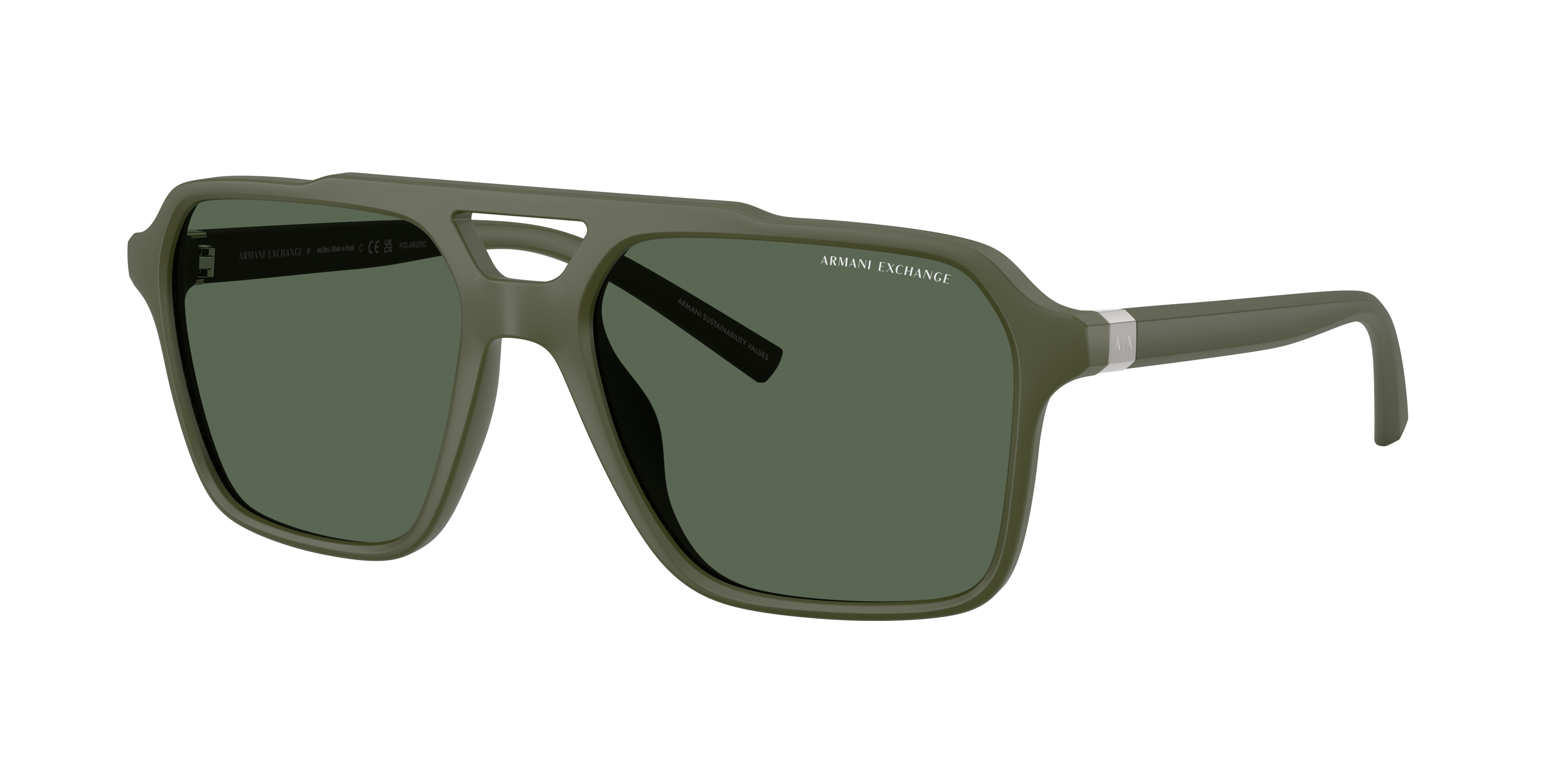 Armani Exchange Man Sunglass AX4166SU -  Frame color: Matte Green, Lens color: Dark Green