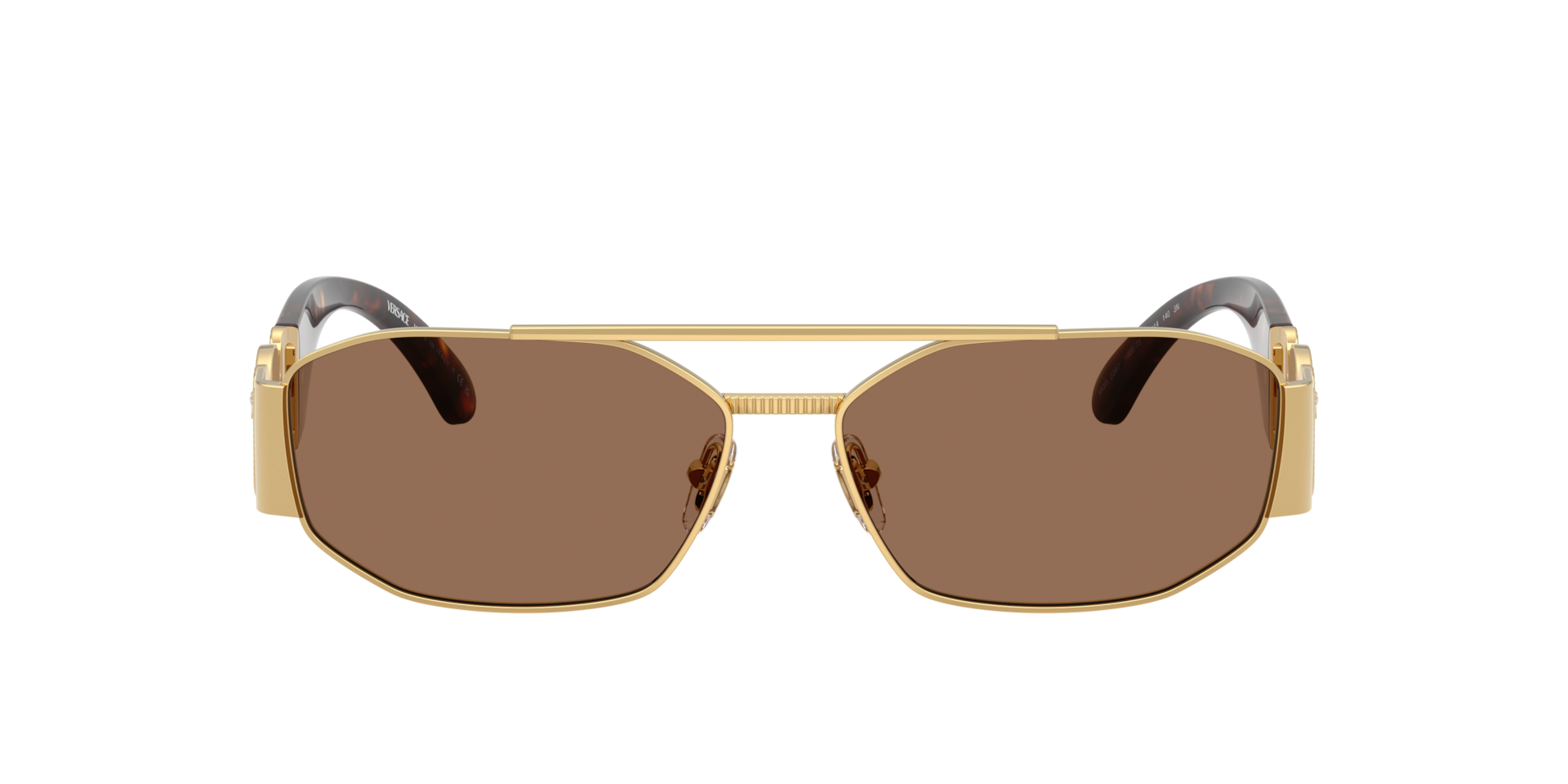 Versace VE2287 L (58 - 14) com Lentes Marrom e Armação Ouro