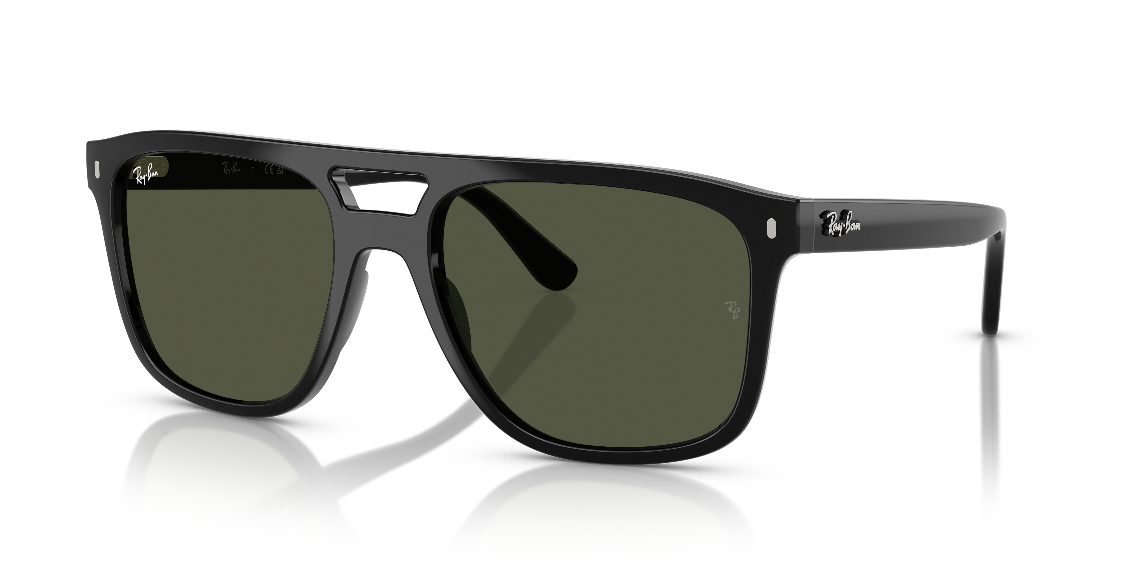 Ray-Ban RB2213 L (55 - 20) with Green lenses and Black frame