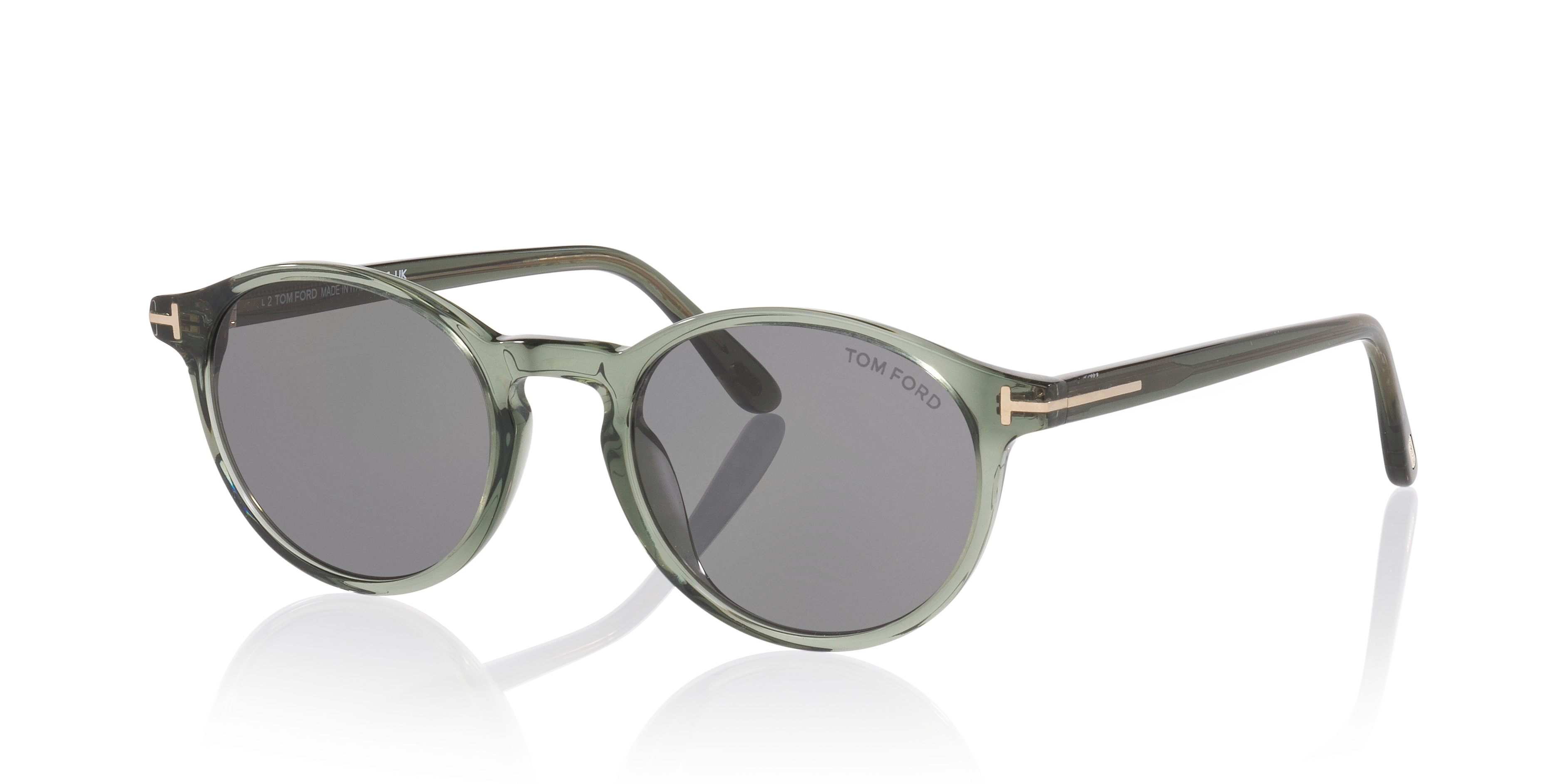 Tom Ford Prescott-02 XXL (51 - 21) with Grey lenses and Green