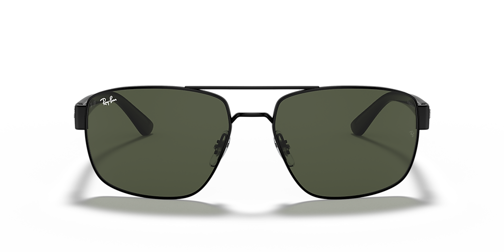 Ray-Ban RB3663 XL (60 - 17) with Green lenses and Black frame