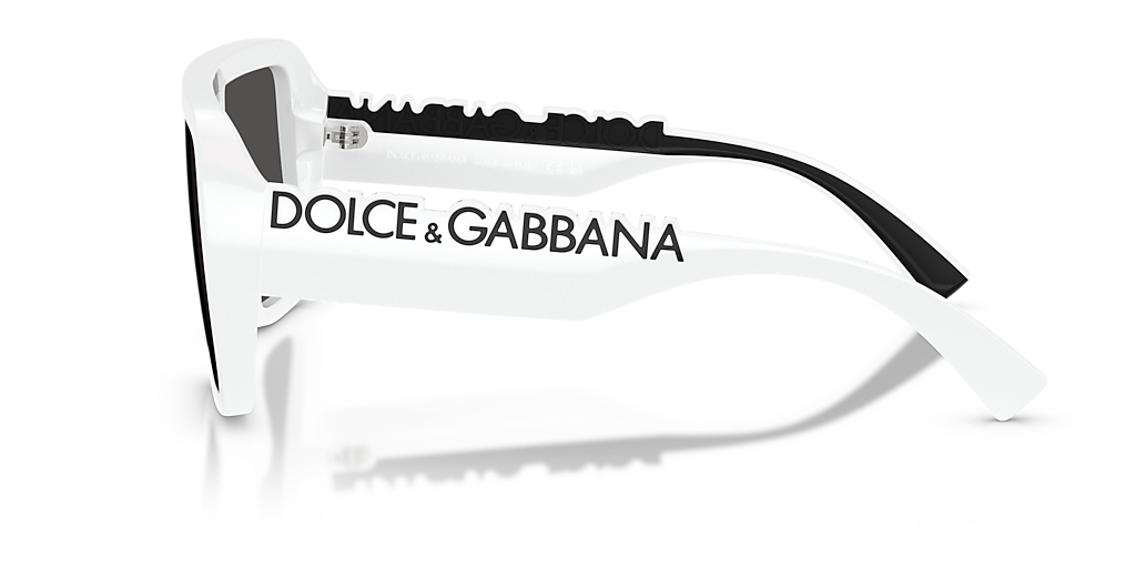 NEW Dolce & Gabbana DG6204 White Logo Oversized Sunglasses Dolce Gabbana DG6204 Oversized Mask White Sunglasses  main image 3