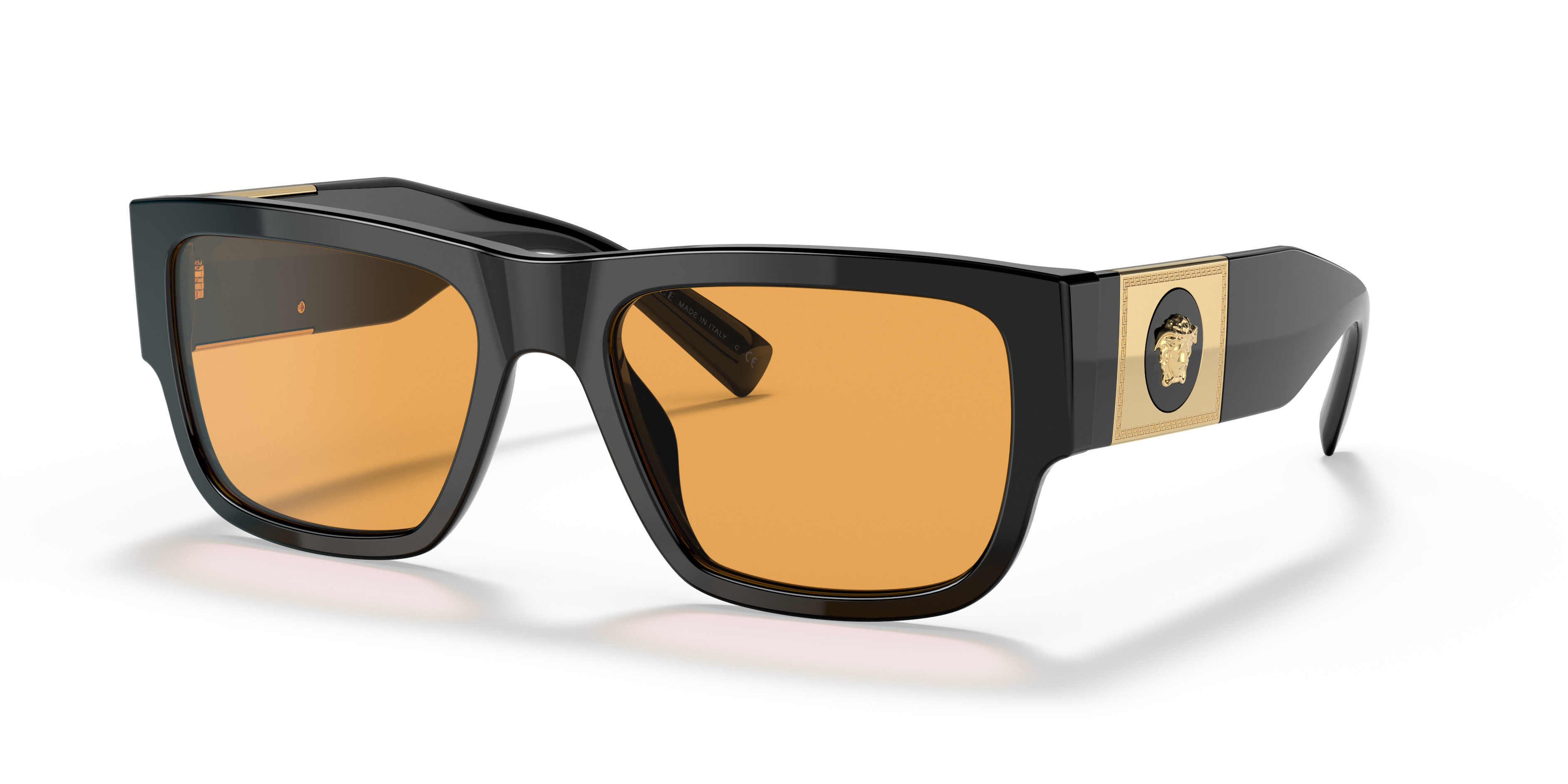 Versace VE4406 L (56 - 19) com Lentes Laranja e Armação Preto