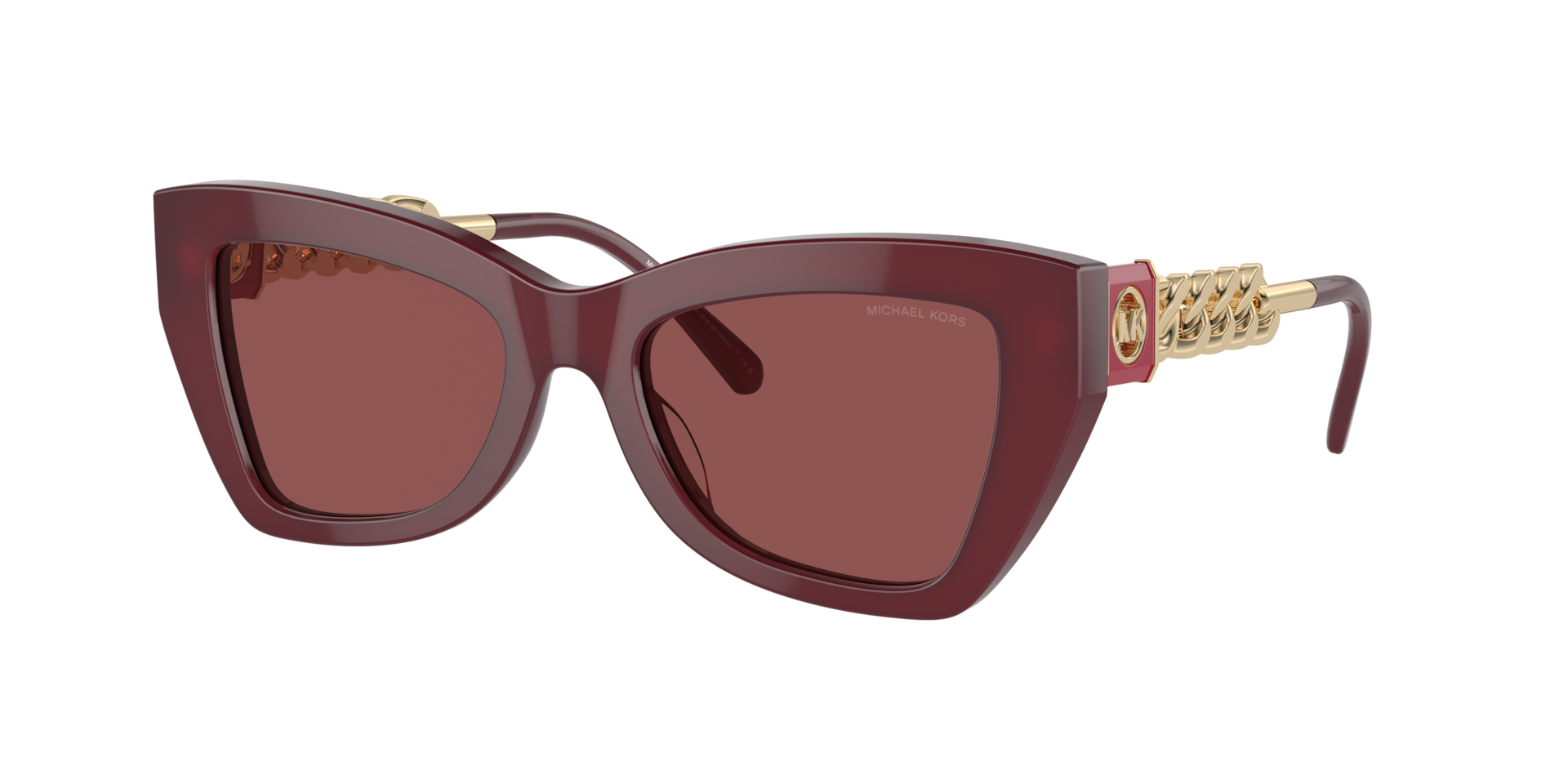 Michael Kors Femme Sunglass Montecito - Couleur du Monture: Transparent Rouge foncé, Couleur de Lentille: Cordovan