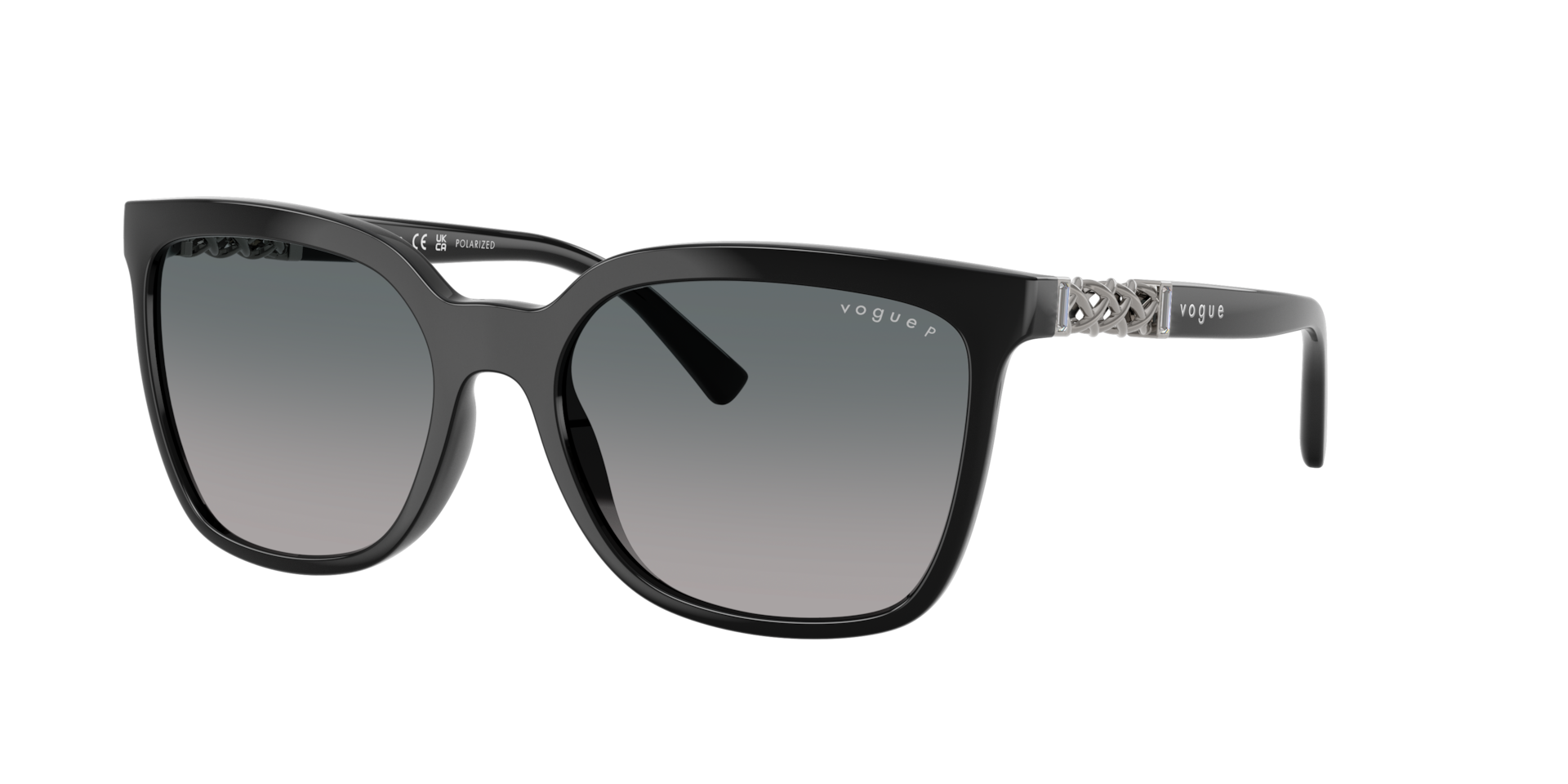 Vogue Eyewear Mujer Grey Gradient Blue Polarized Sunglass Vo5633sb - Color Del Marco: Negro, Color De La Lente: