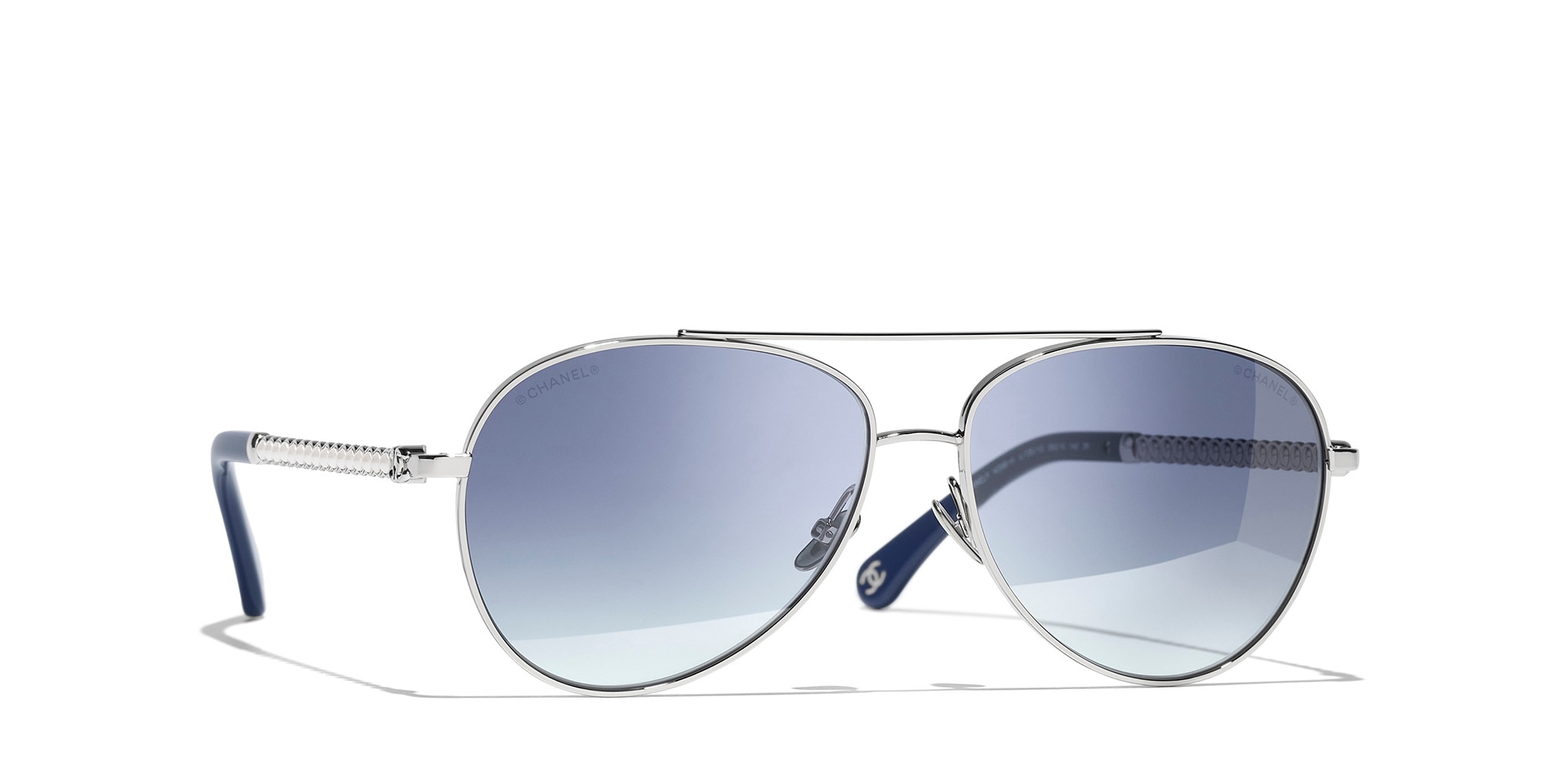 Chanel Woman Sunglass Pilot Sunglasses CH4298H CH4298H -  Frame color: Blue, Lens color: Blue Mirror
