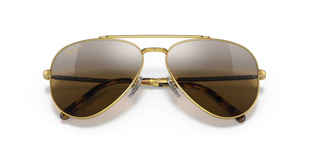 Ray-Ban New Aviator Polarized+ Lenses L (58 - 14) with Brown