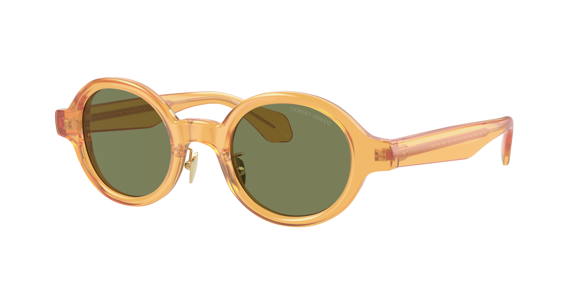 Giorgio Armani Man Sunglass AR8205 -  Frame color: Transparent Honey, Lens color: Green