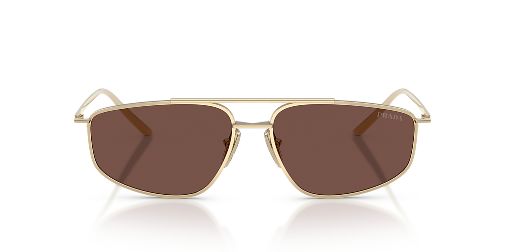 Prada PR C51S XL (58 - 15) with Brown lenses and Gold frame