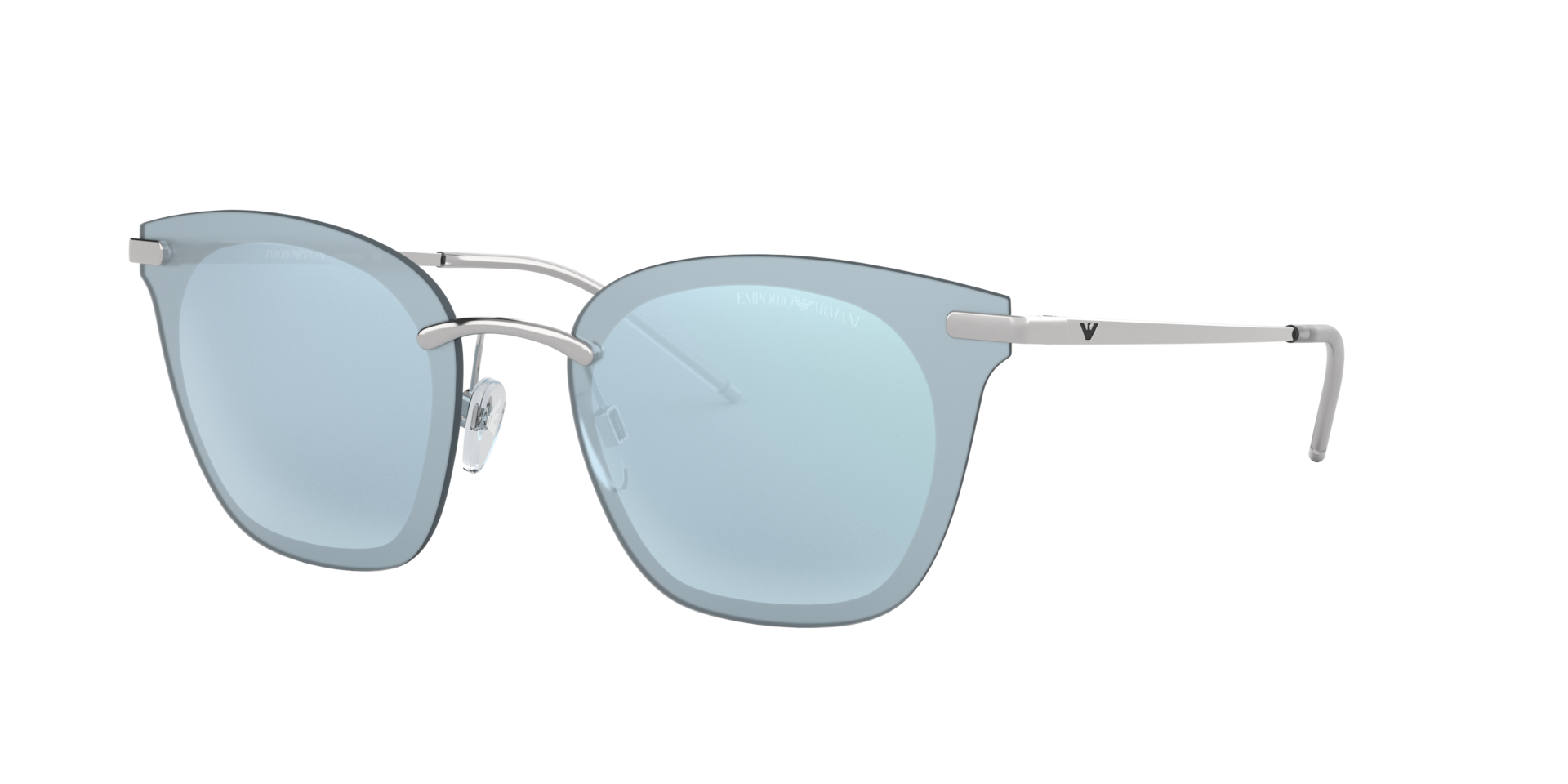 Emporio Armani Femme Sunglass EA2075 - Couleur du Monture Argent Couleur de Lentille Filtre lumire bleue Argent effet miroir 93 €