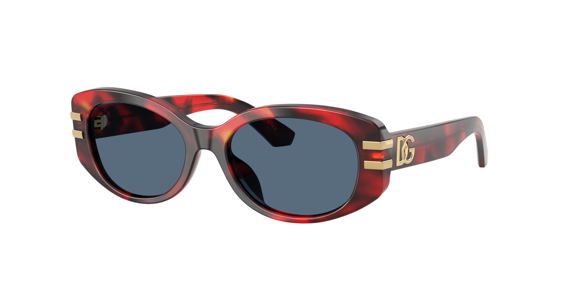 Dolce&Gabbana Unisex Sunglass DX4014 - Rahmenfarbe: Havana Rot, Linsenfarbe: Dunkelblau
