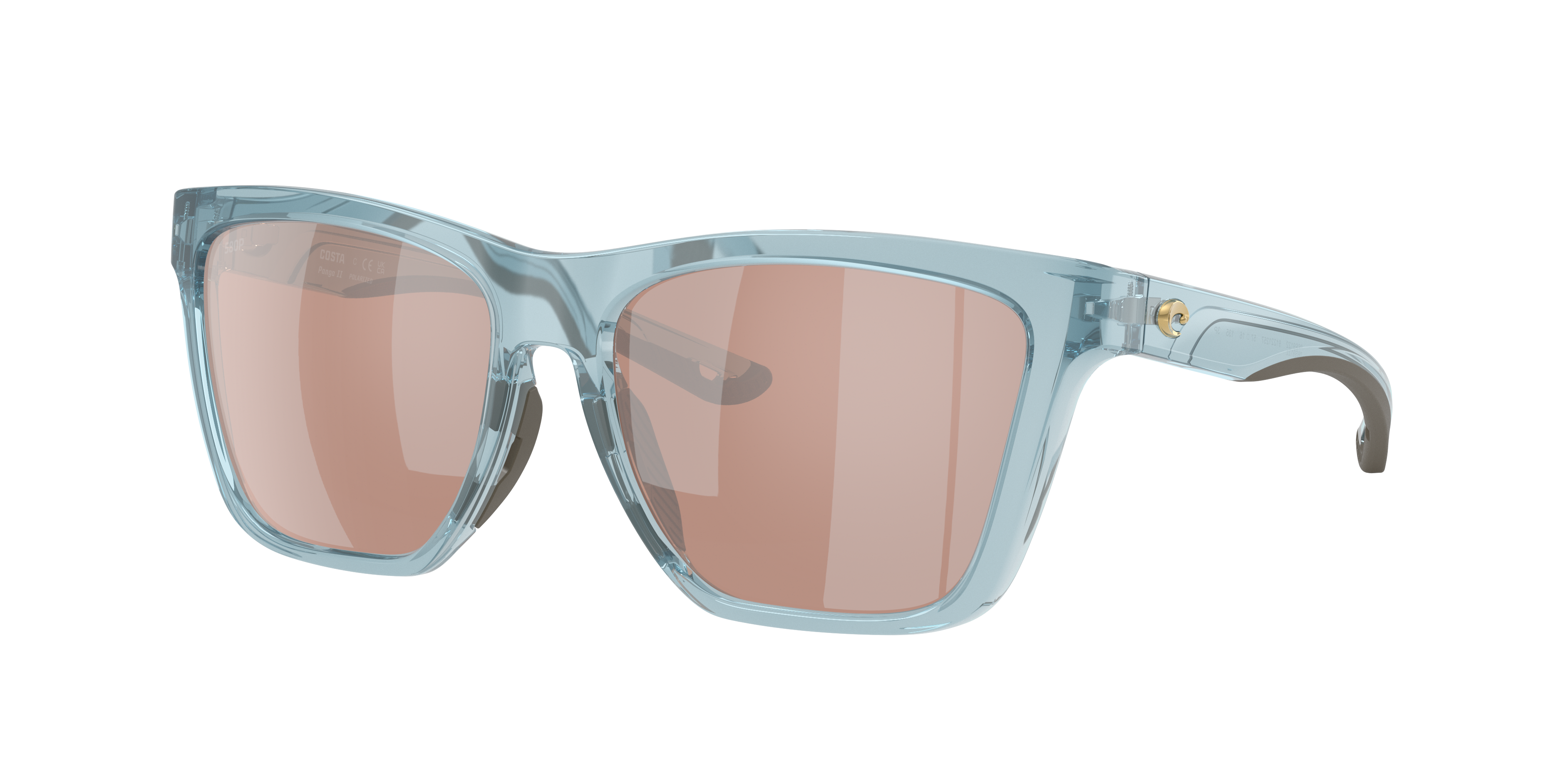 Costa Woman Sunglass Panga II -  Frame color: Translucent Silt Blue, Lens color: Copper Silver Mirror