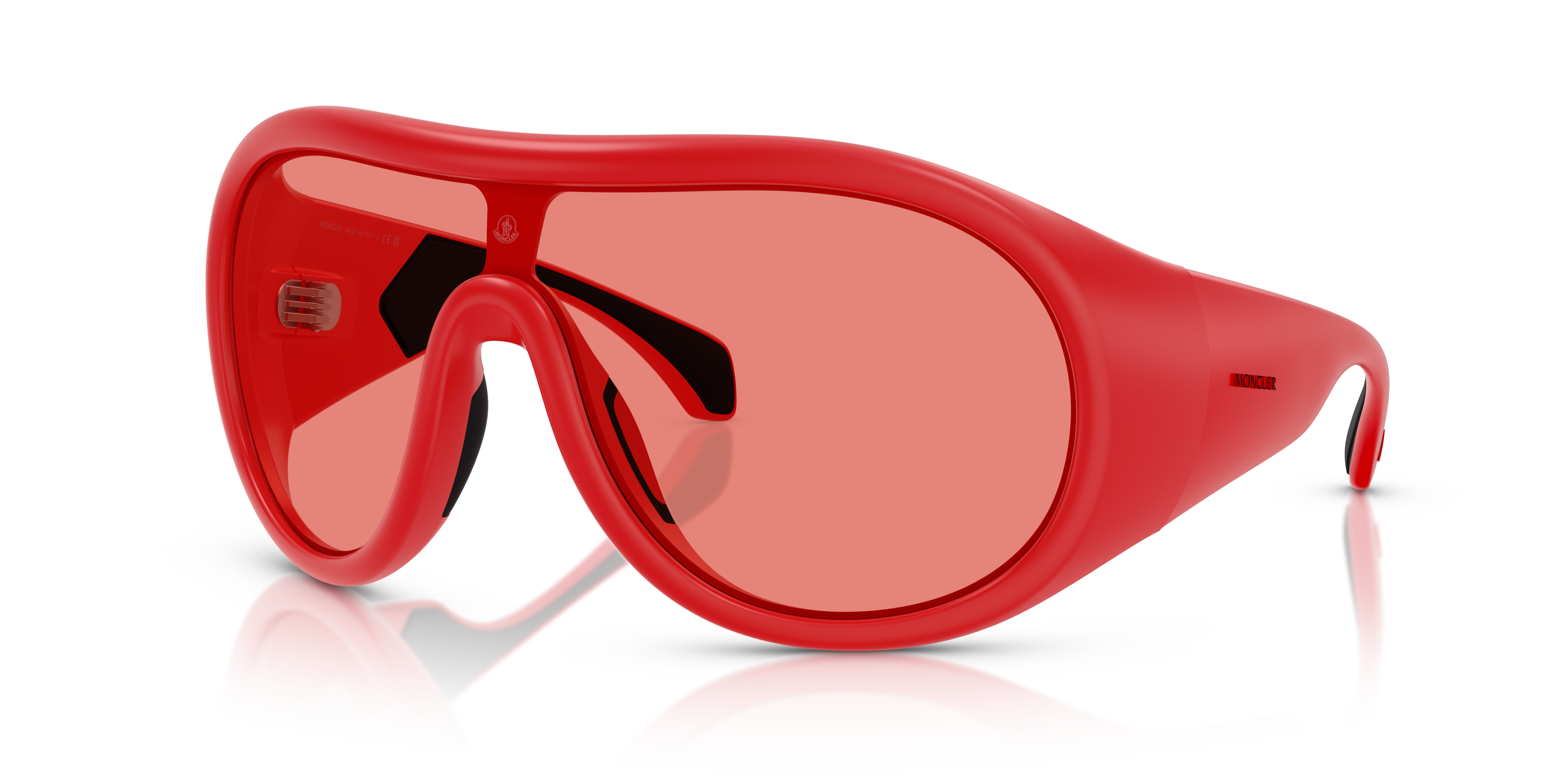 Moncler ME8004 Cloche L (0 - 135) with Red lenses and Red frame