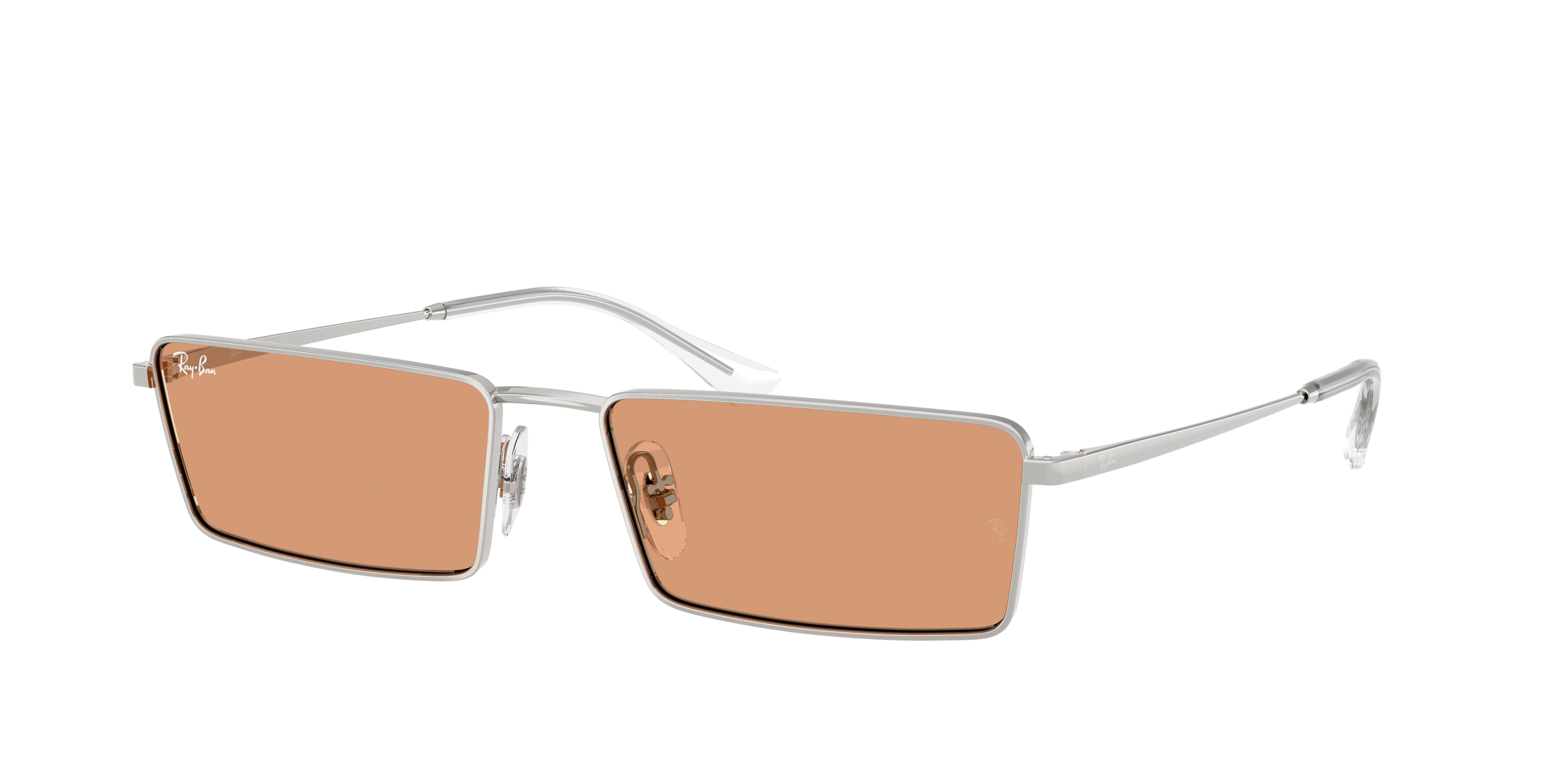 Ray-Ban Emy XXL (59 - 17) with Orange lenses and Silver frame