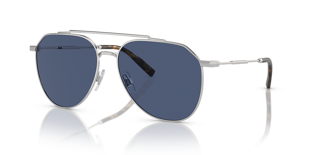 Dolce&Gabbana DG2296 XL (58 - 15) with Blue lenses and Silver