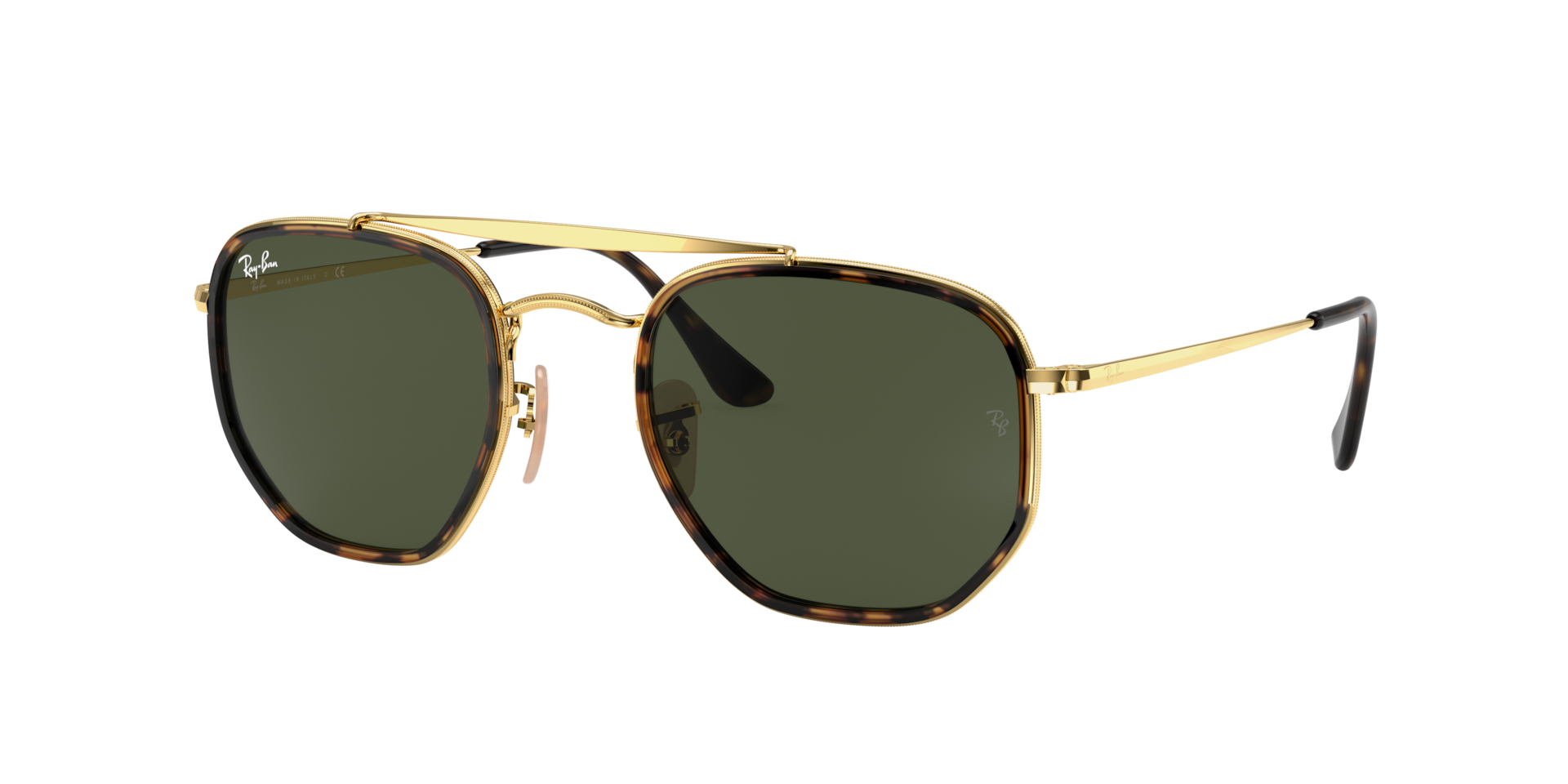 Ray-Ban Unisex Sunglass Marshal II -  Framekleur: Arista goud, Lenskleur: G-15 Groen