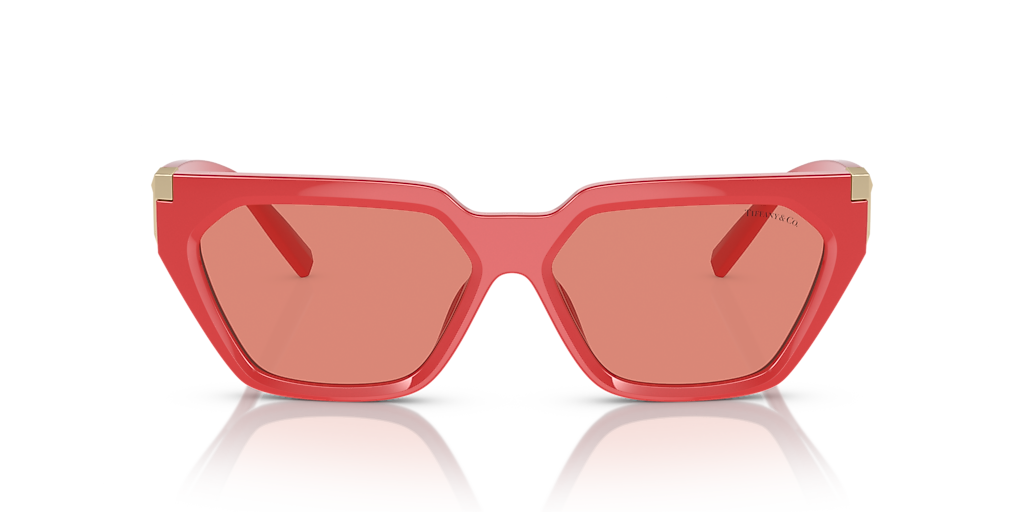 Tiffany & Co. TF4205U S (56 - 14) with Pink lenses and Red frame
